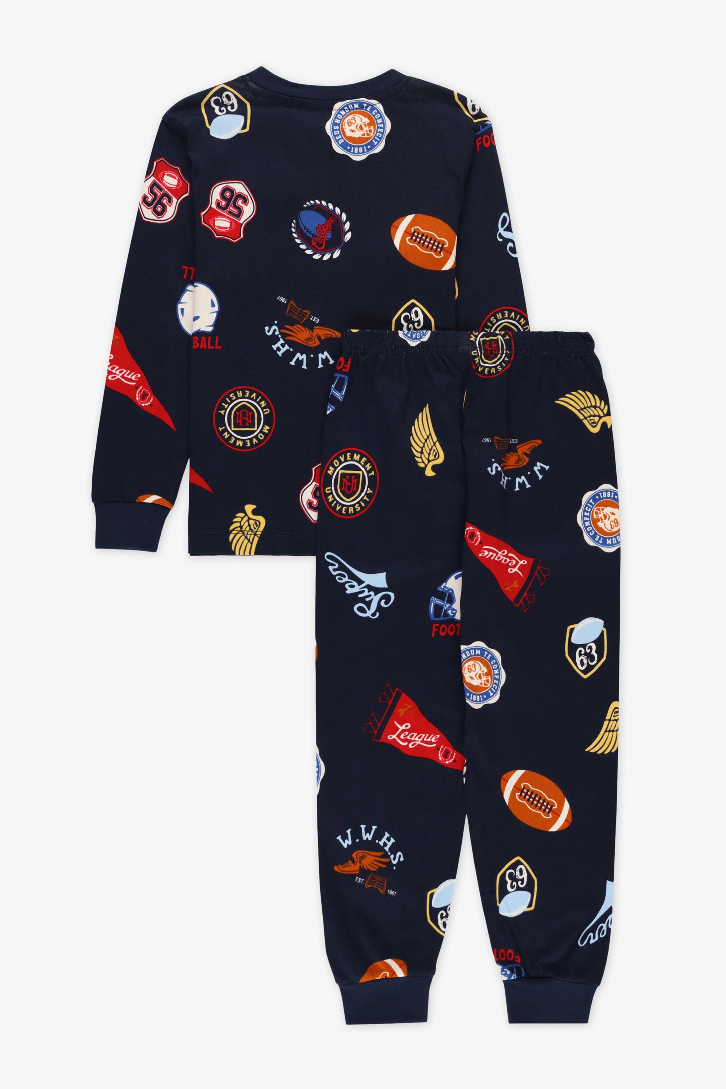 Ensemble pyjama 2 pièces 2/35$ - Enfant garçon && MARIN/MULTI