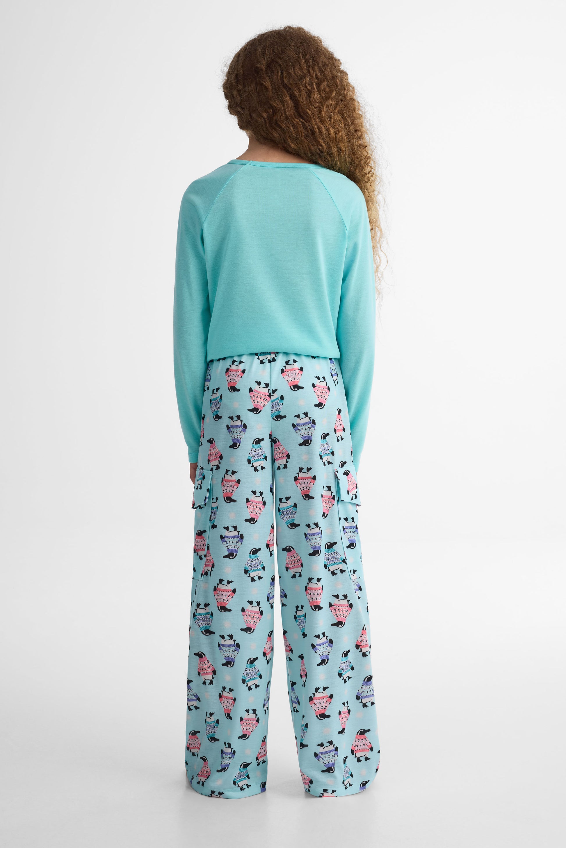 Bas Pyjama imprimé  – Ado fille && AQUA/MULTI