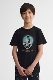 Pyjama 3 pièces imprimé - Enfant garçon && NOIR