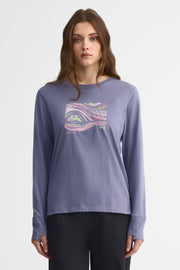 Chandail col rond manches longues coton bio - Femme && GRIS
