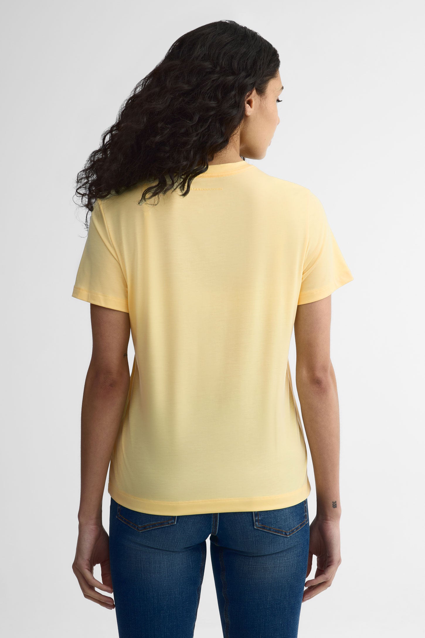 T-shirt col rond Lyocell - Femme && JAUNE