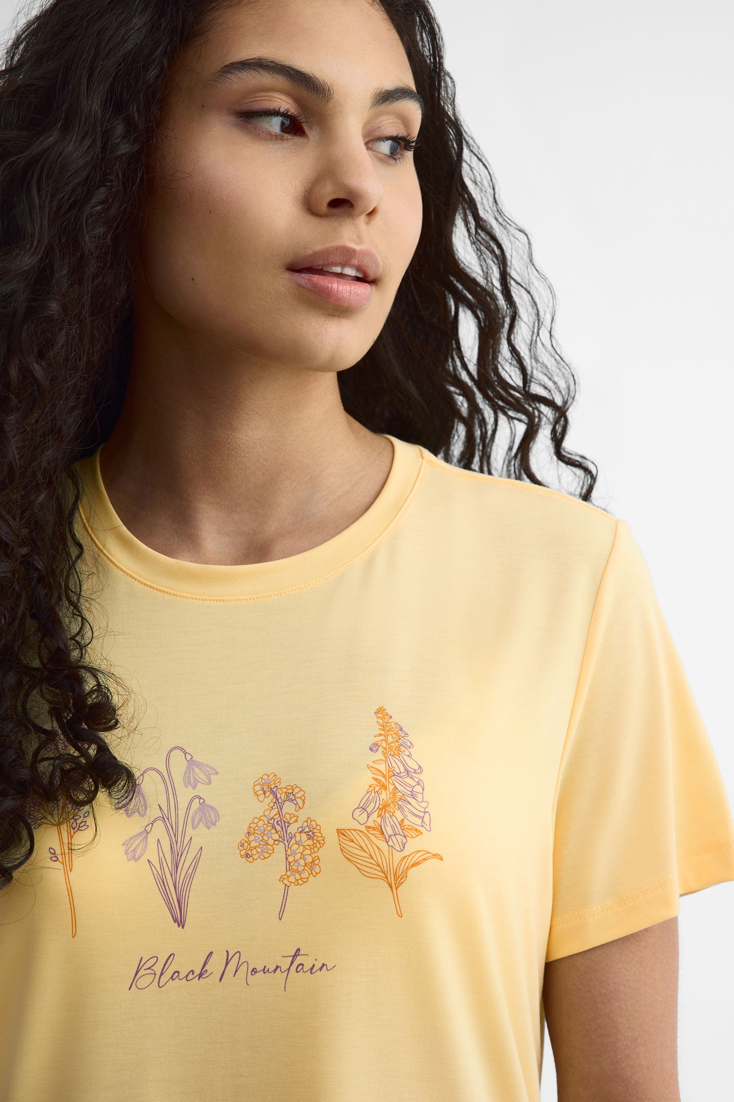 T-shirt col rond Lyocell - Femme && JAUNE