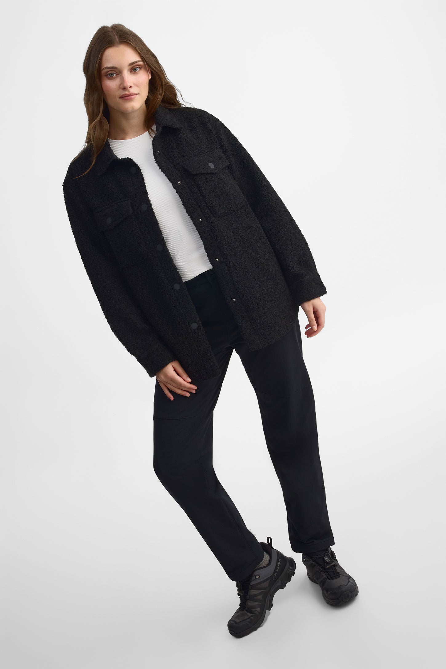 Veste en sherpa - Femme && NOIR