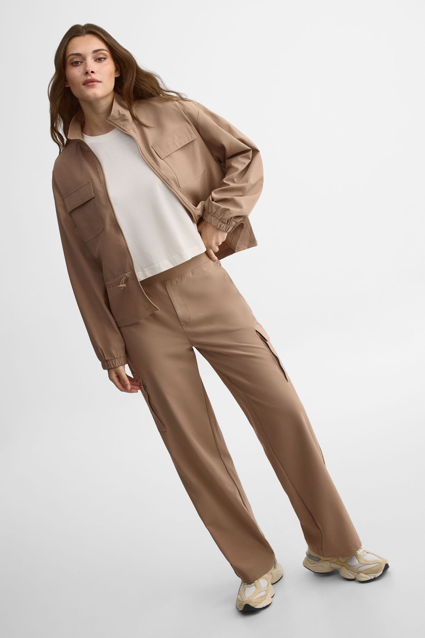 Pantalon jambe large - Femme && TAUPE