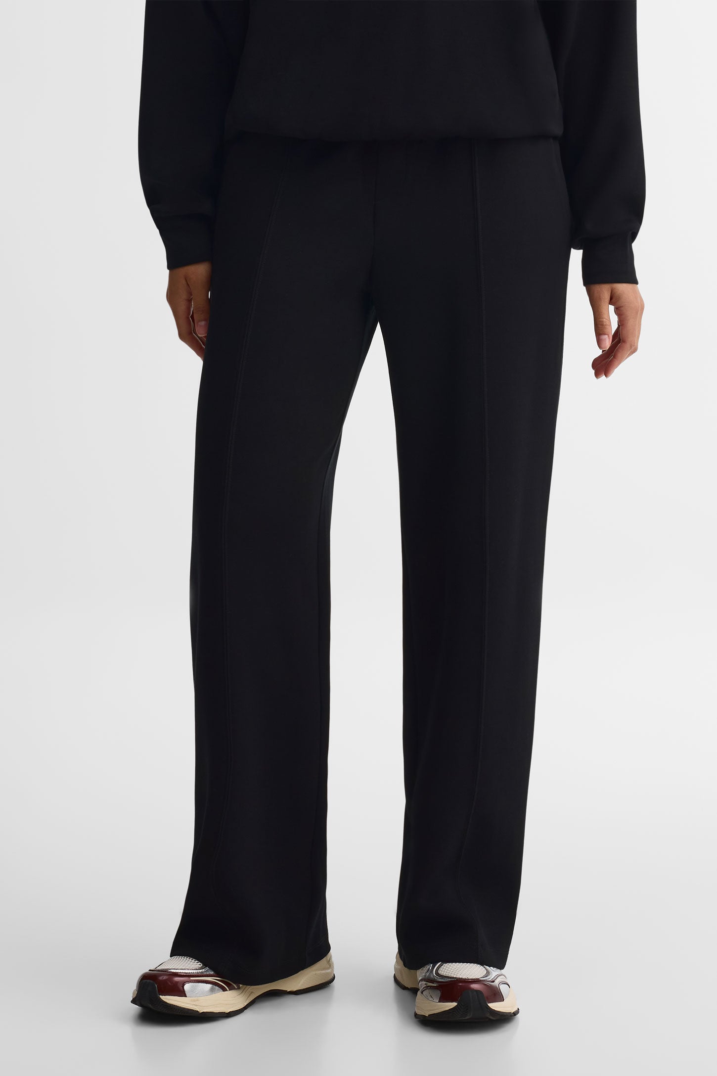 Pantalon jambe large modal - Femme && NOIR