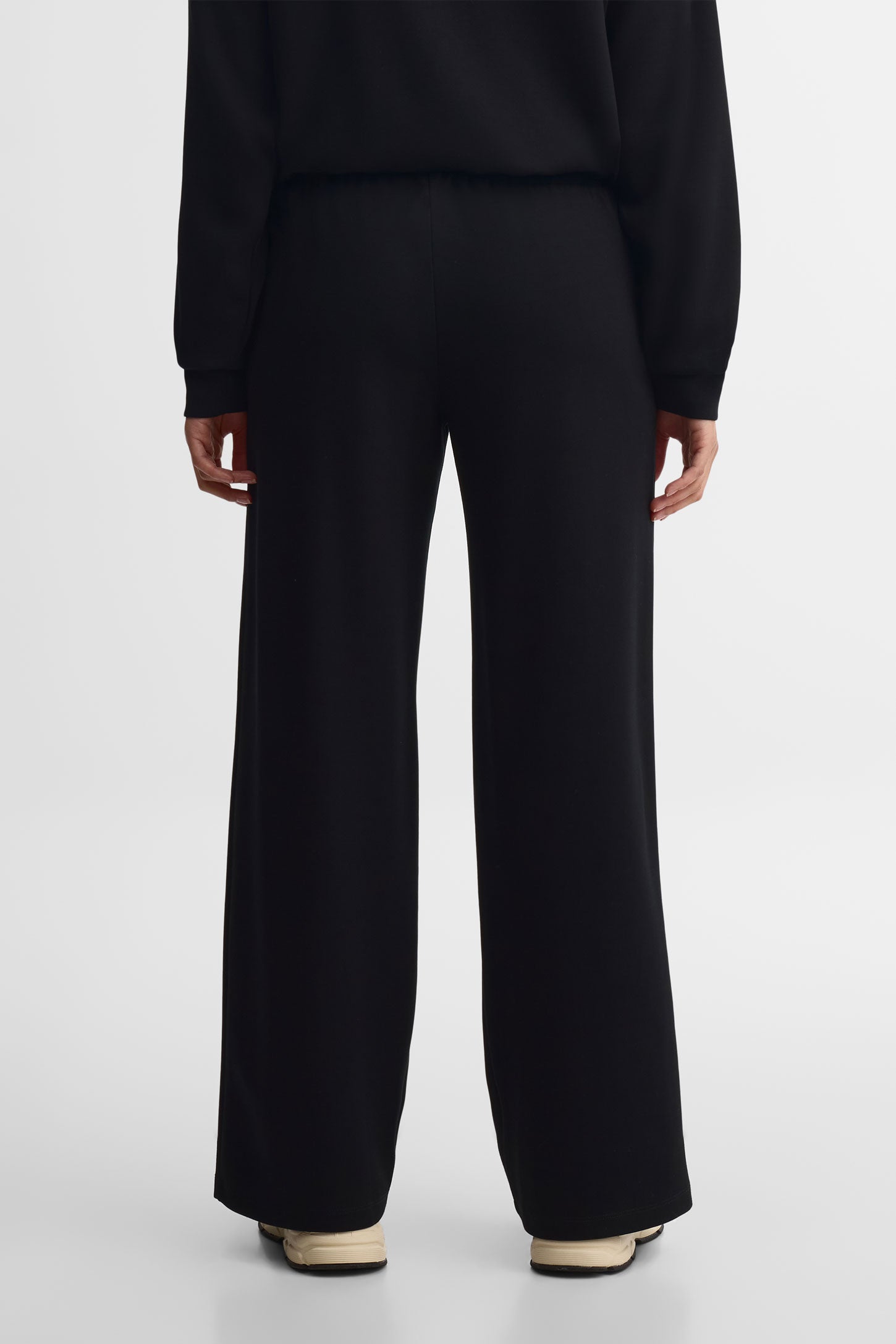 Pantalon jambe large modal - Femme && NOIR