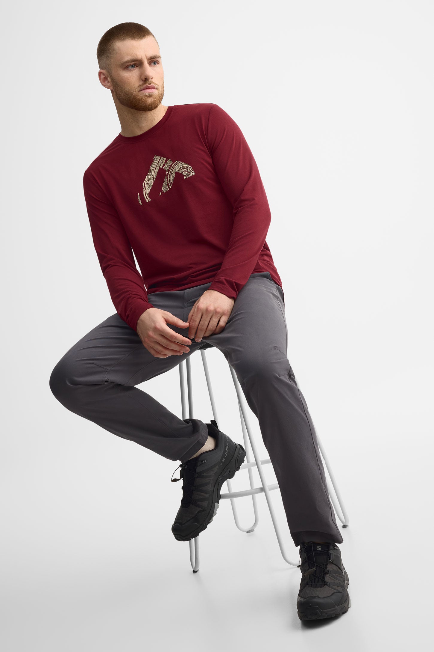 Pantalon cargo coupe semi-ajustée - Homme && CHARBON