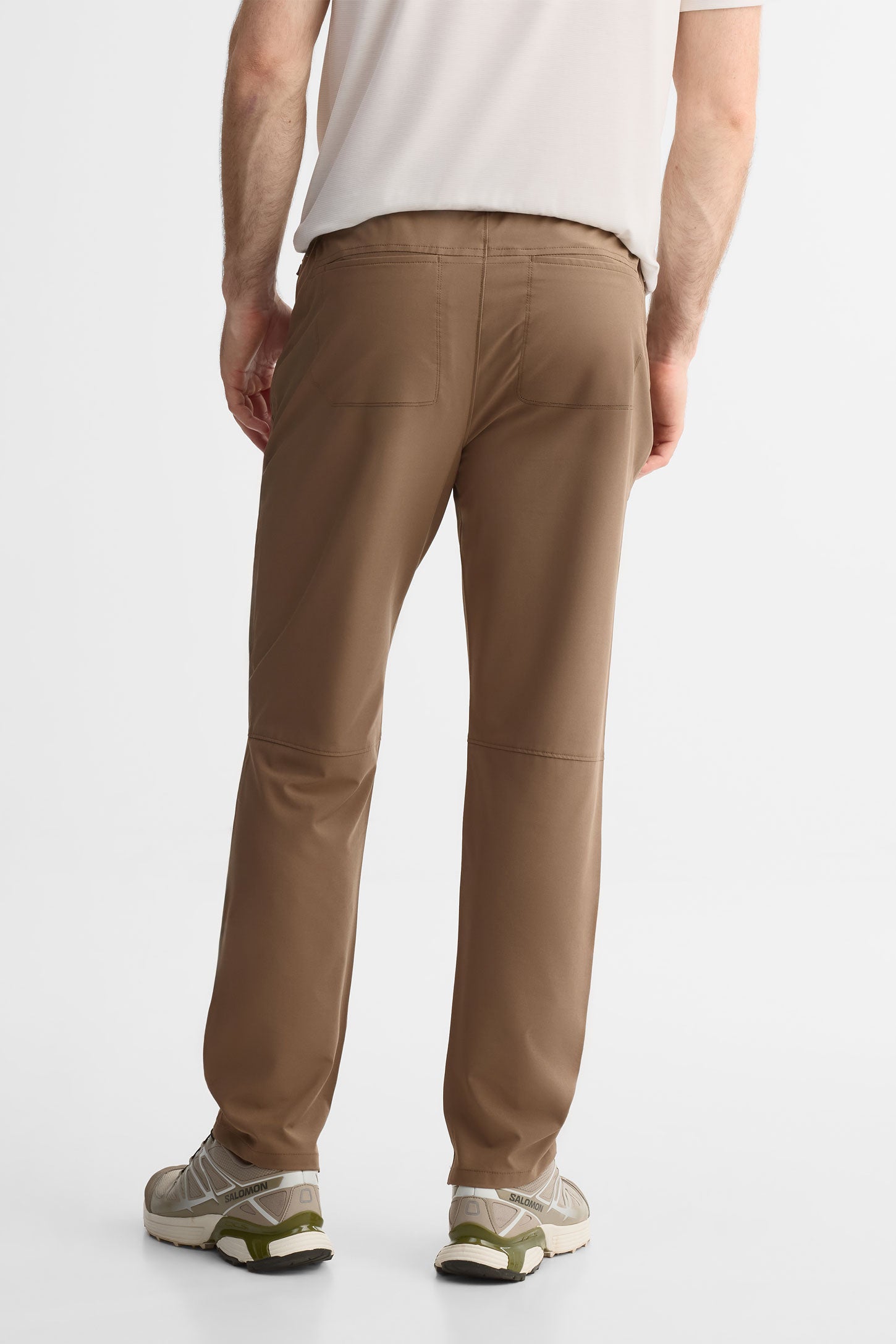 Pantalon taille élastique - Homme && BRUN