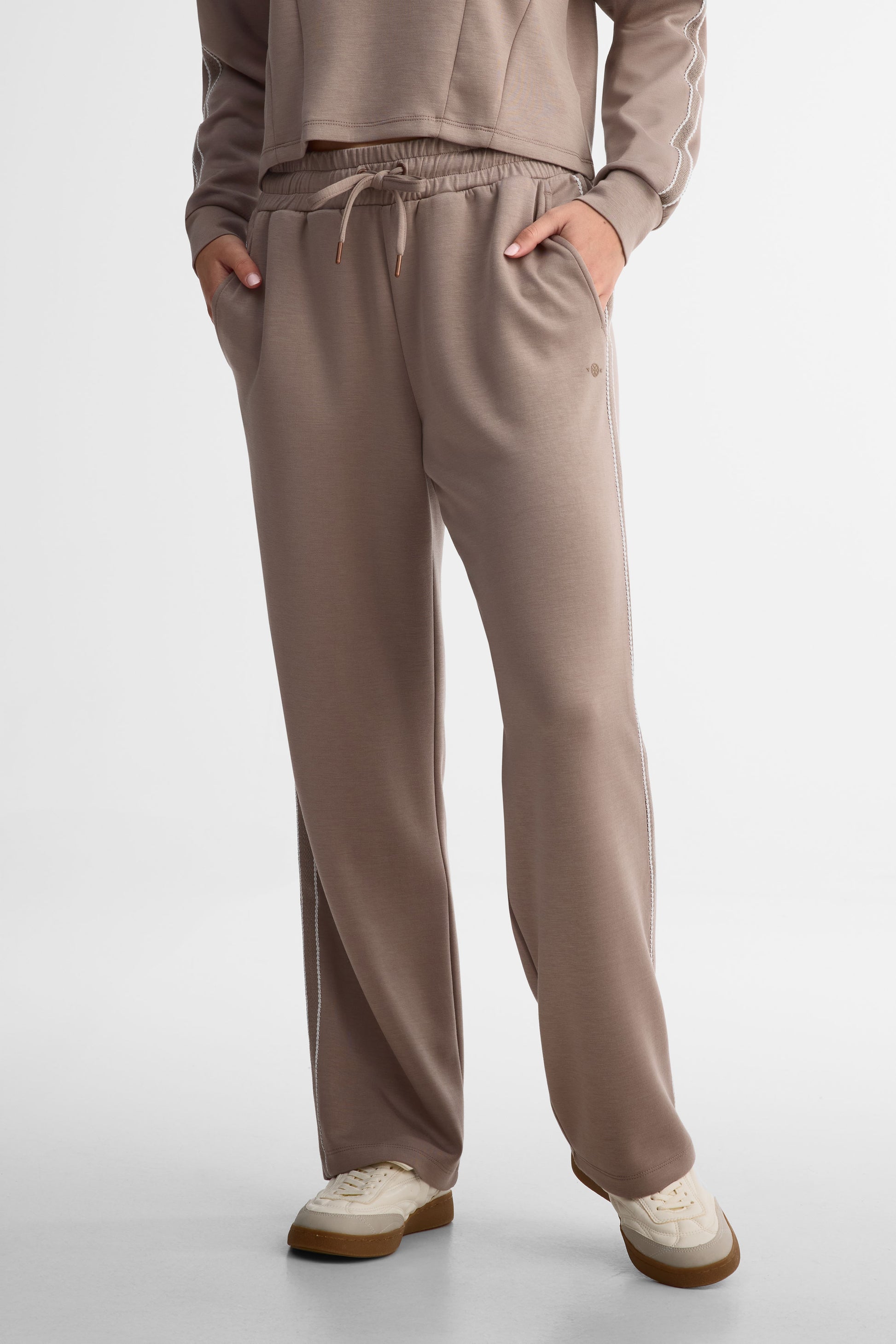 Pantalon taille haute modal - Femme && GRIS