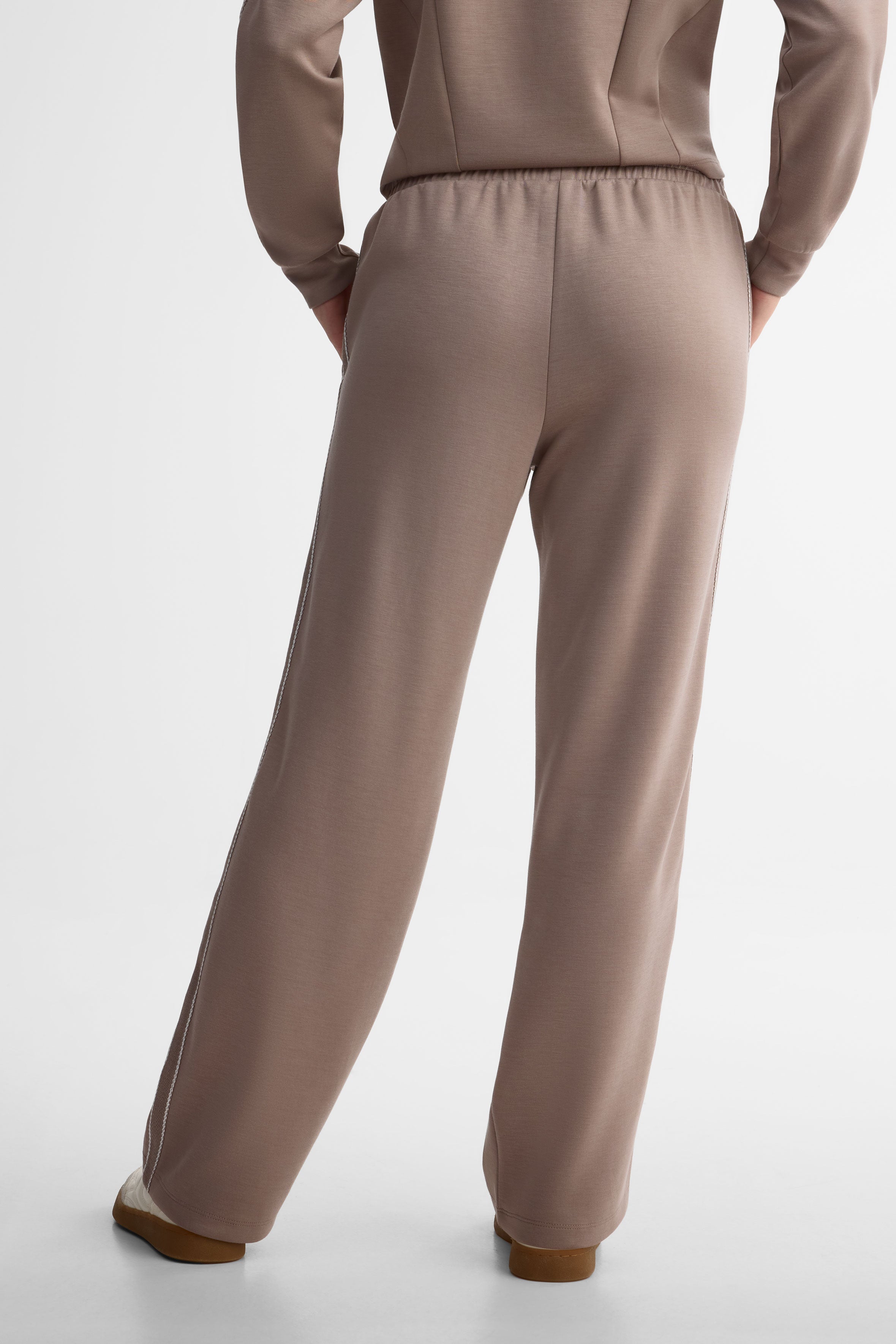 Pantalon taille haute modal - Femme && GRIS