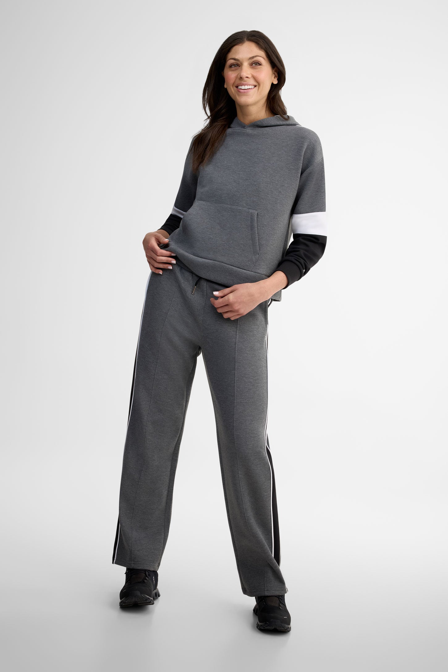 Pantalon jambe droite - Femme && CHARBON MIXTE