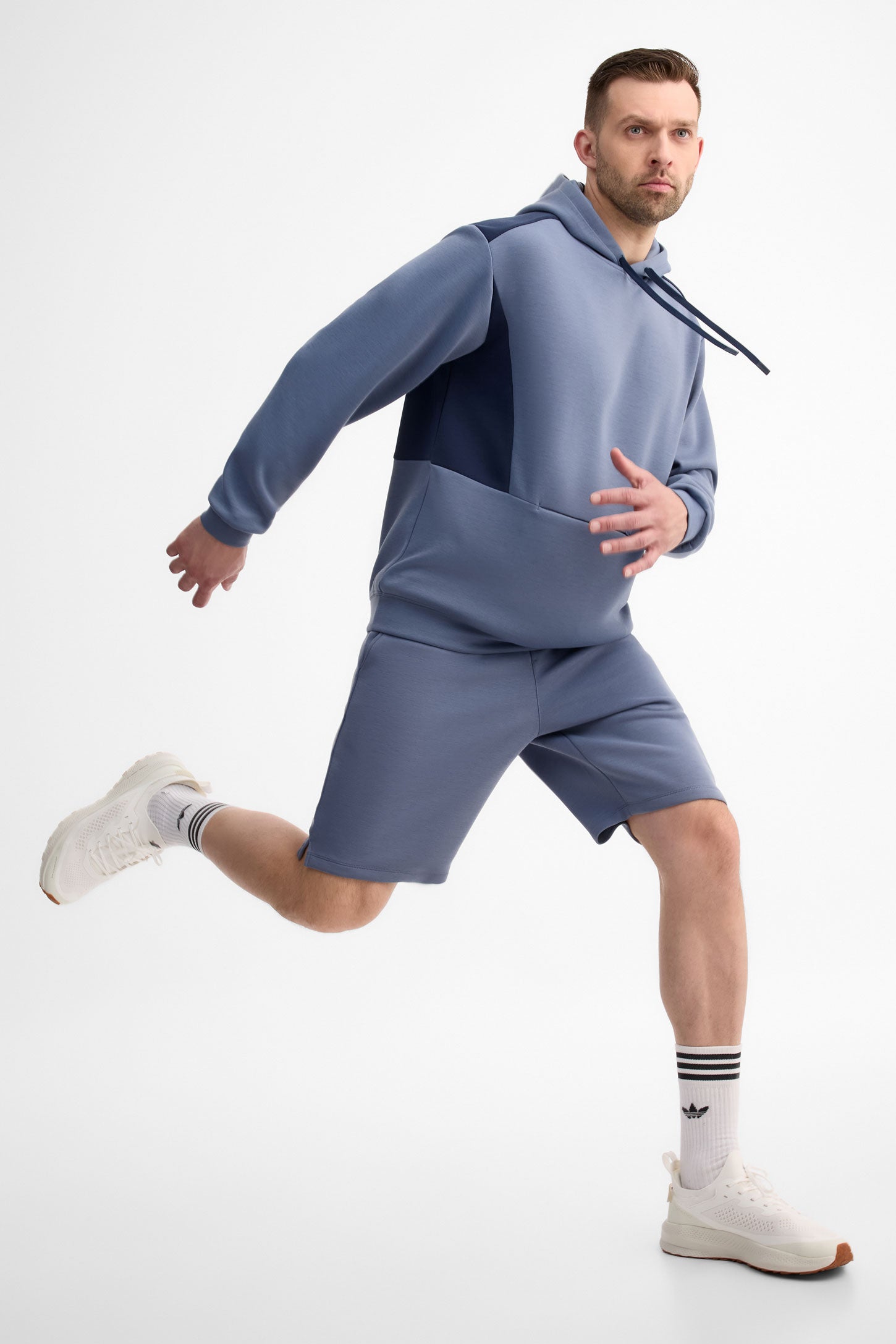 Chandail à capuchon coton ouaté - Homme && GRIS
