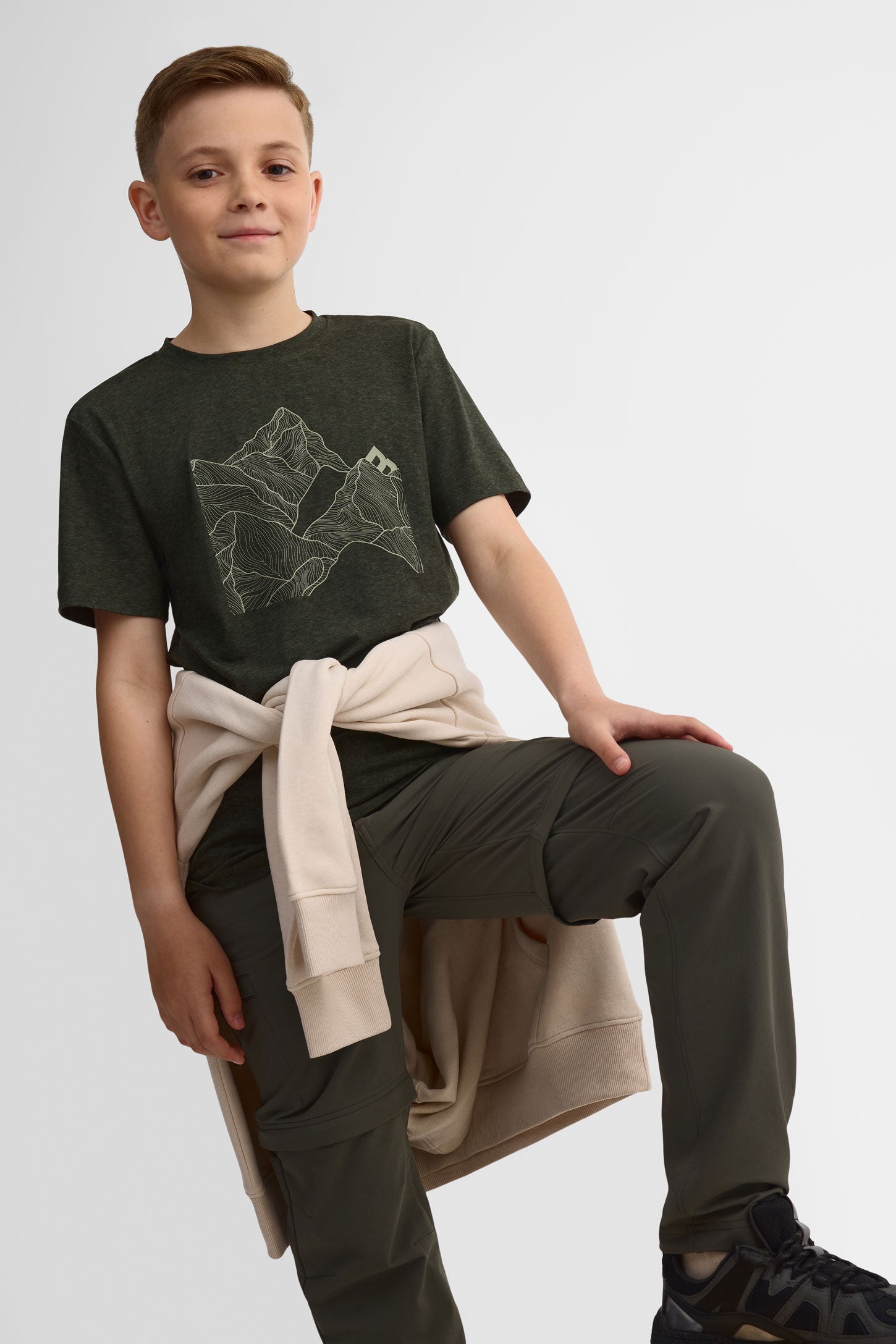 Pantalon cargo convertible - Ado garçon && KAKI