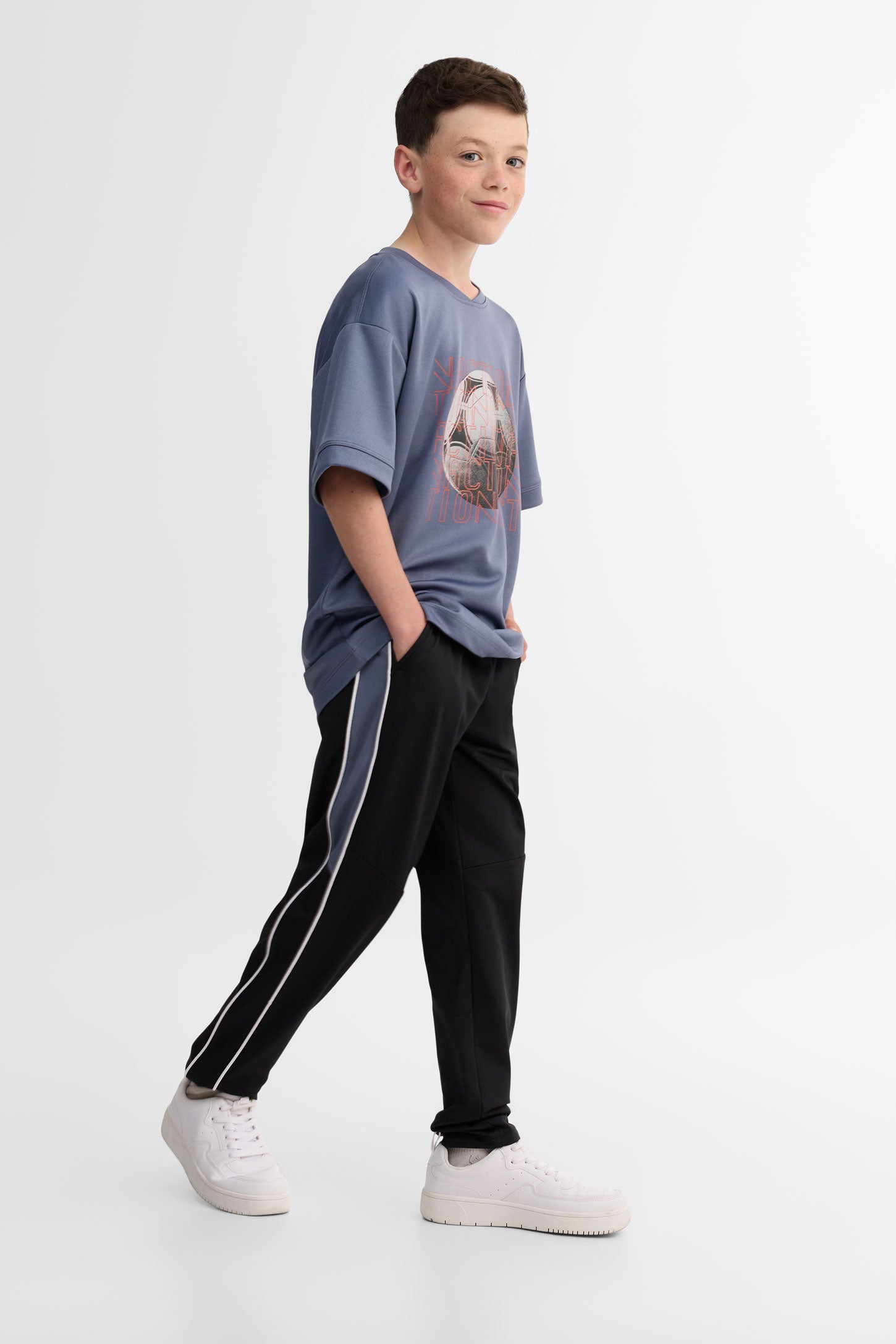 Pantalon coupe ajustée - Ado garçon && NOIR