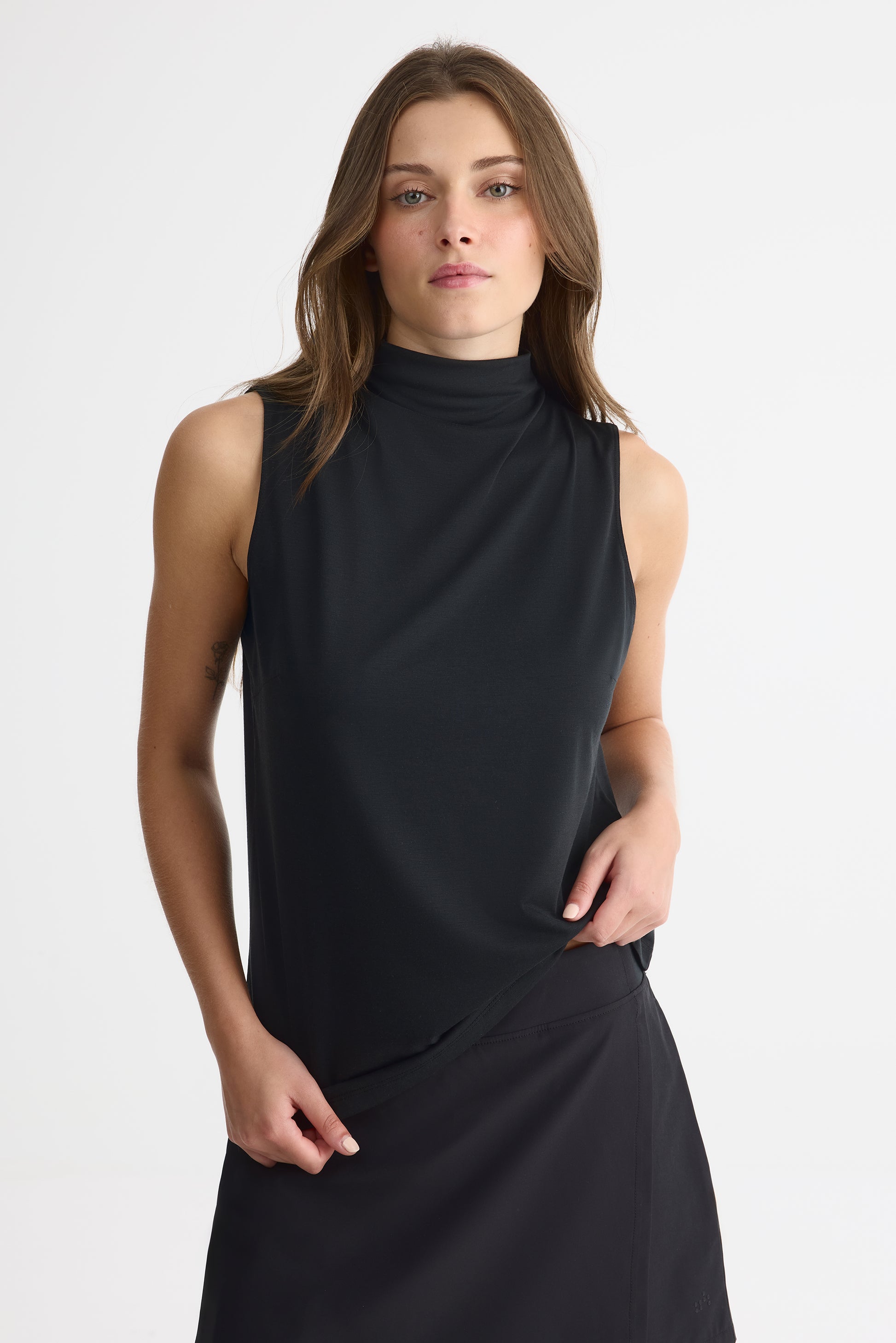 Camisole col montant - Femme && NOIR