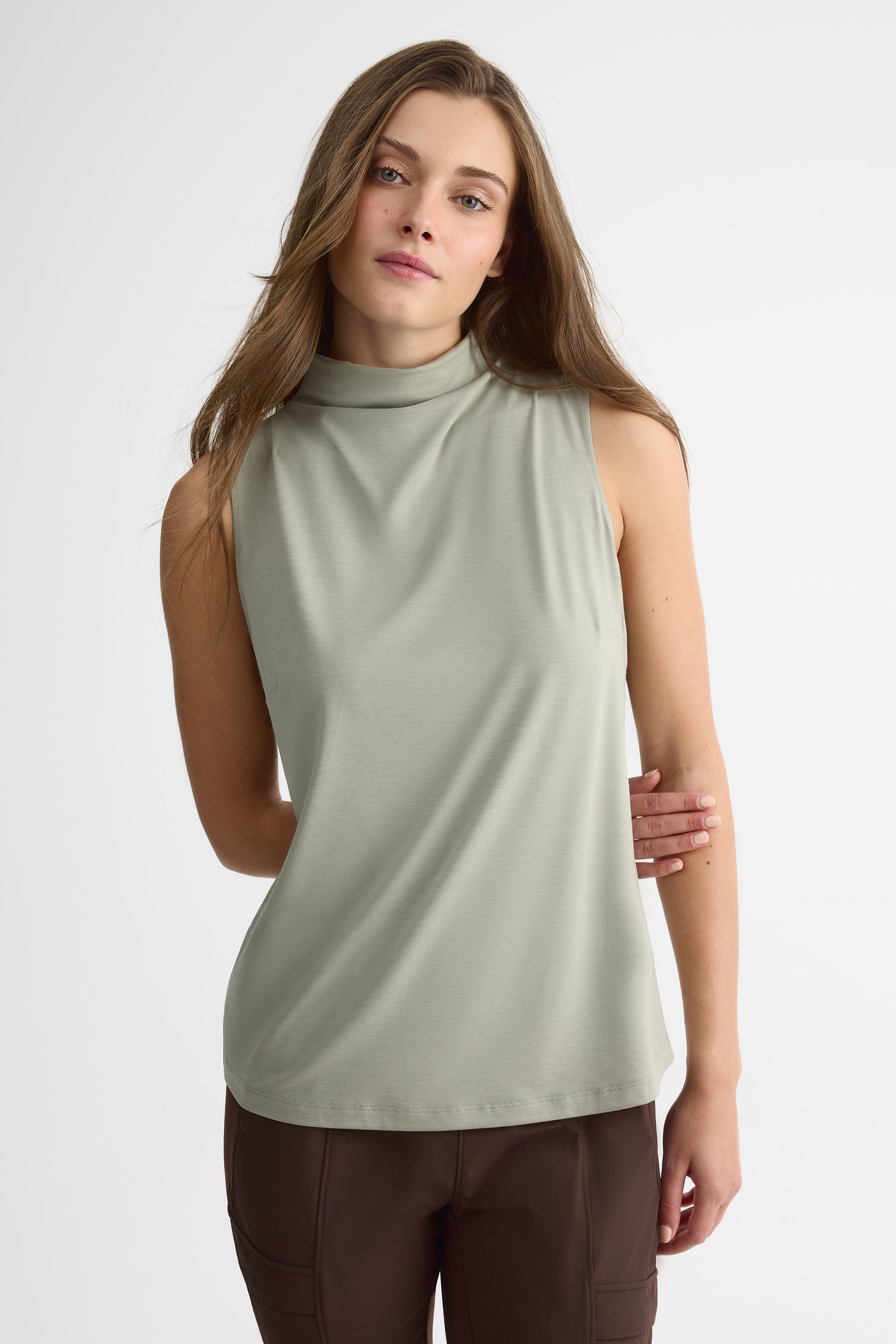 Camisole col montant - Femme && VERT