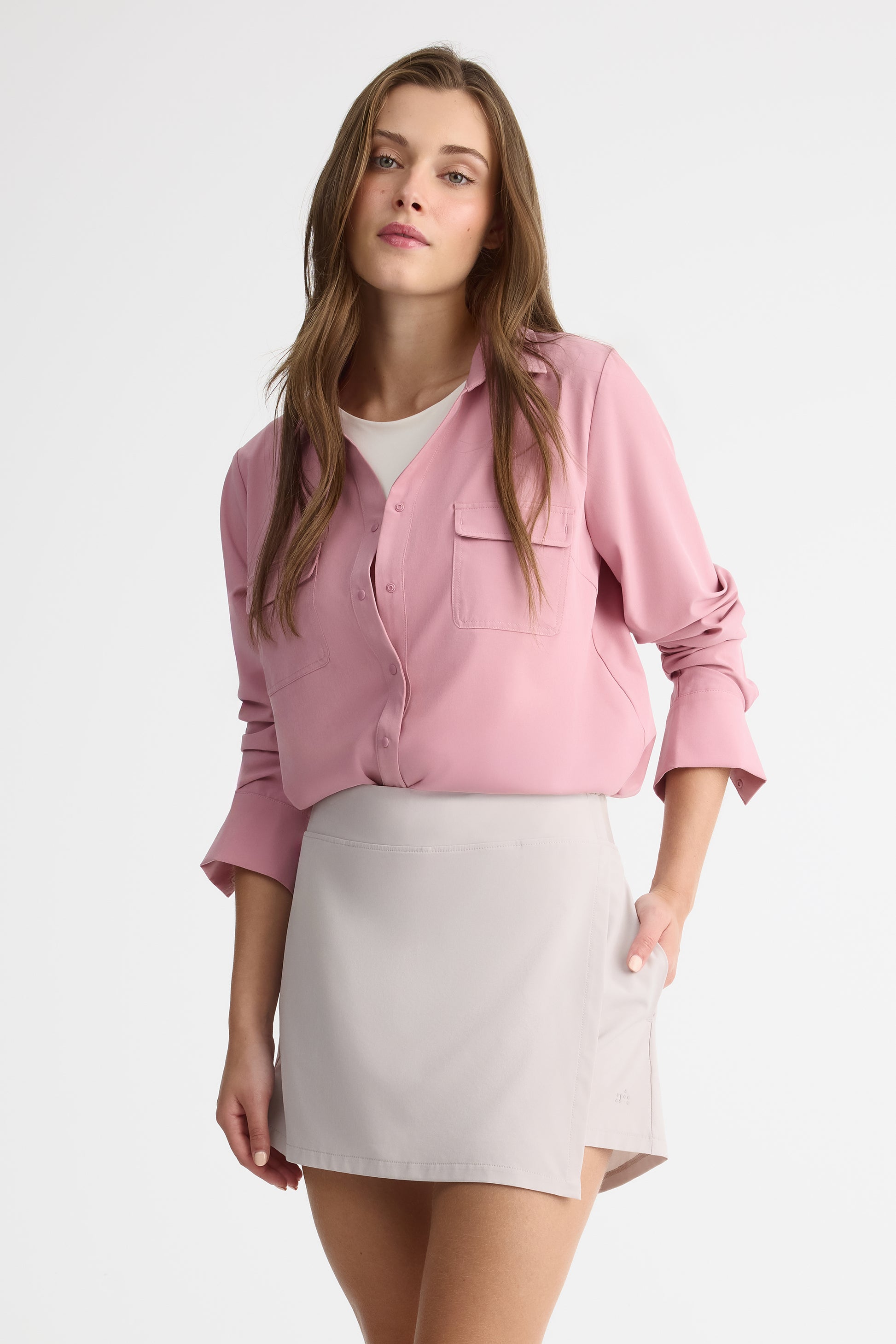 Jupe-short courte - Femme && GRIS