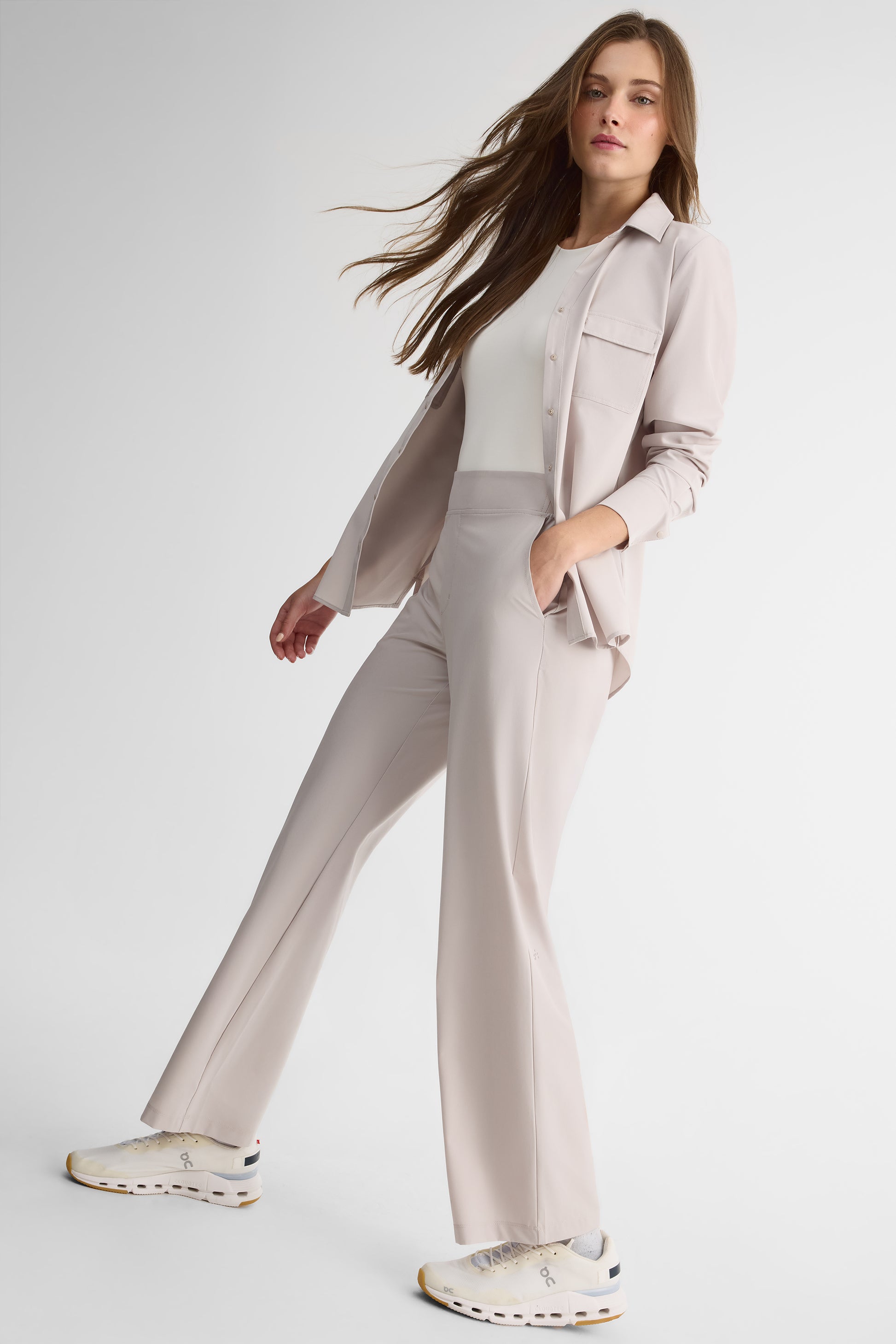 Pantalon Jambe Large – Femme && GRIS