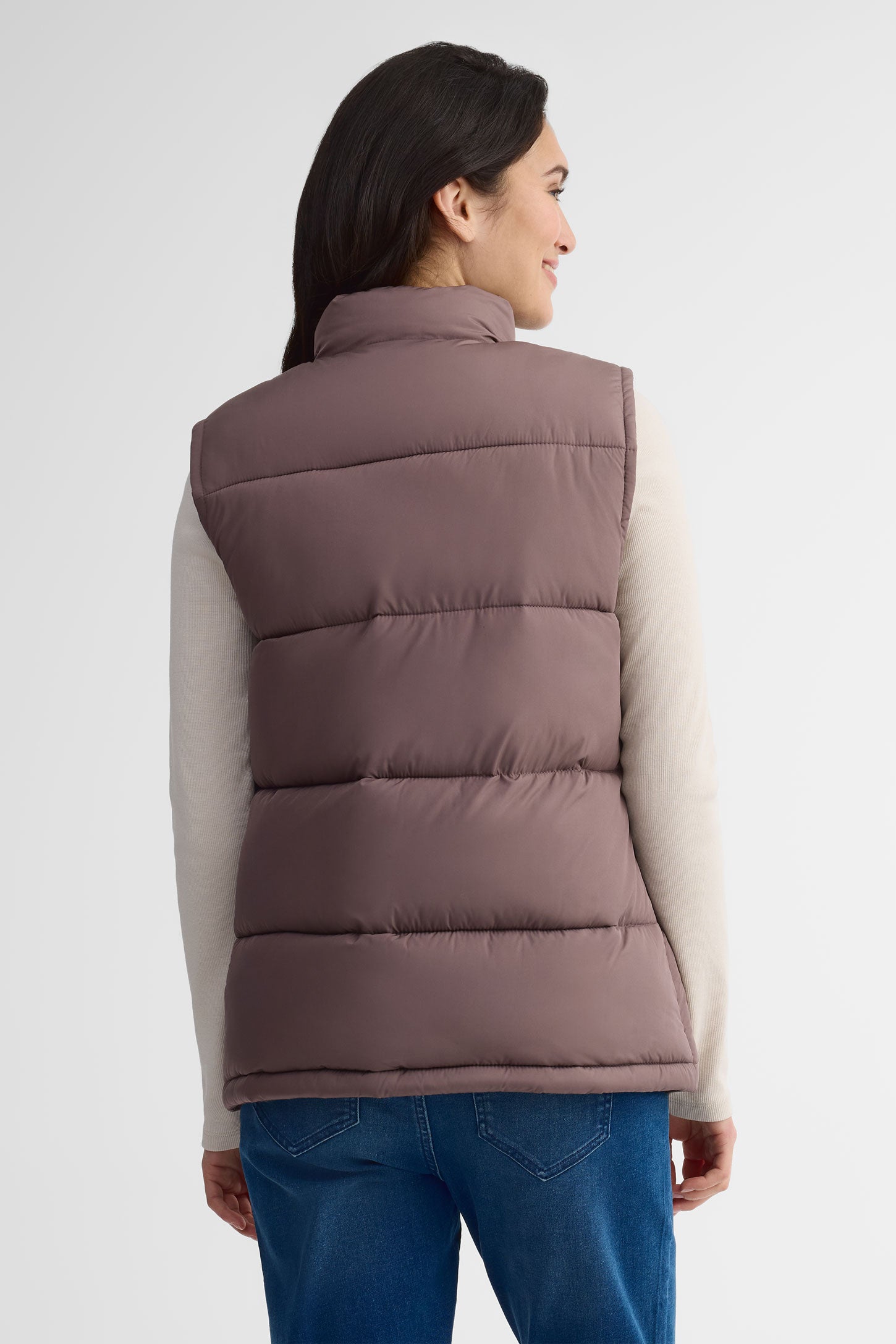 Veste matelassée sans manches - Femme && PRUNE