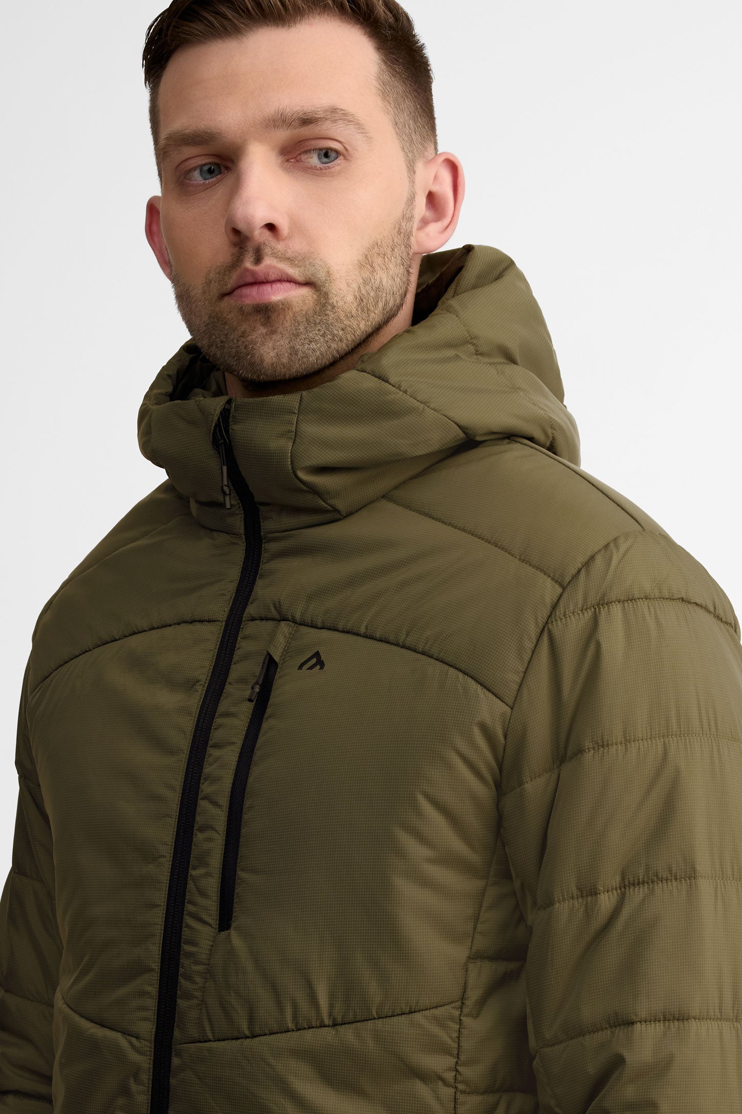 Manteau matelassé en Ripstop - Homme && KAKI