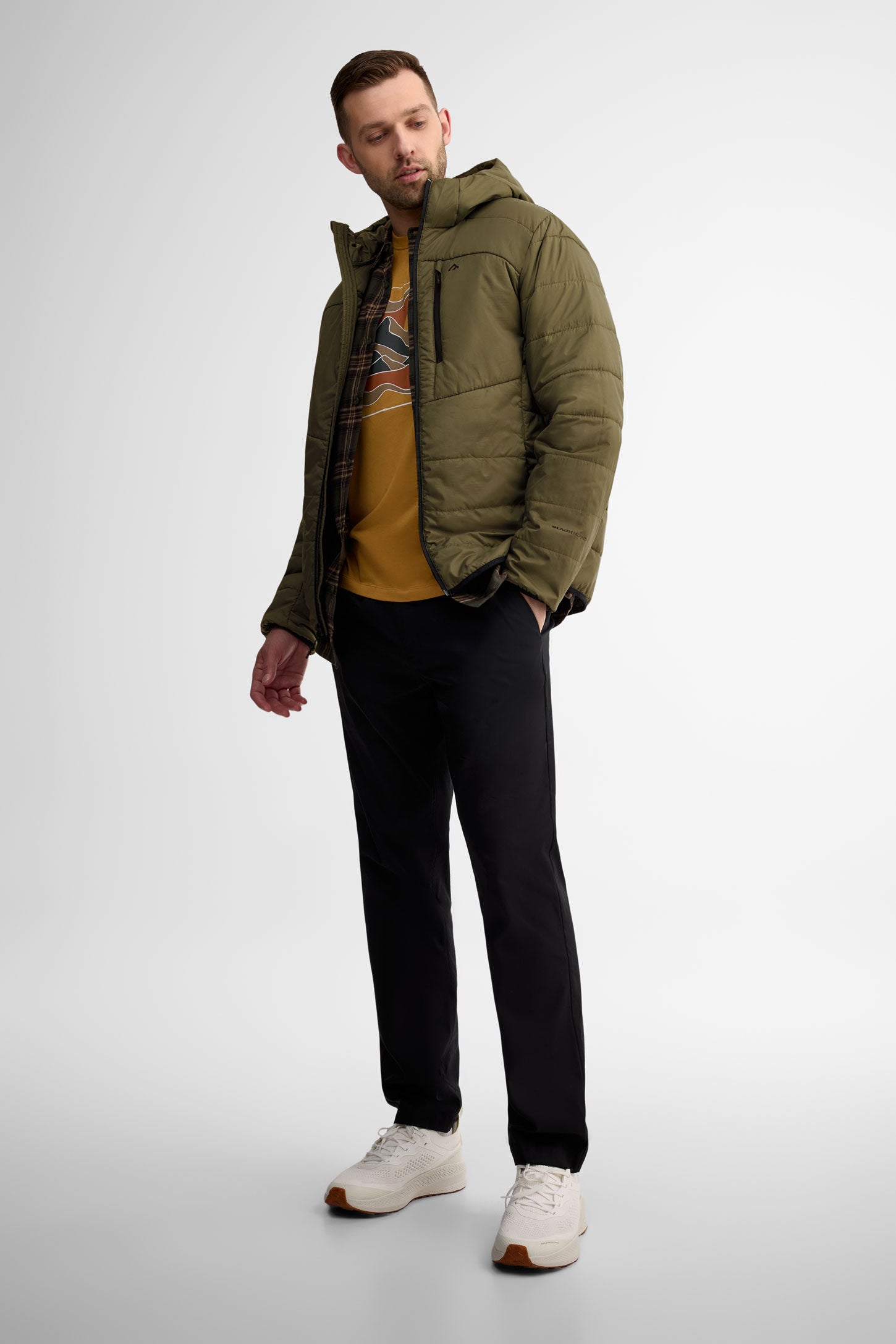 Manteau matelassé en Ripstop - Homme && KAKI