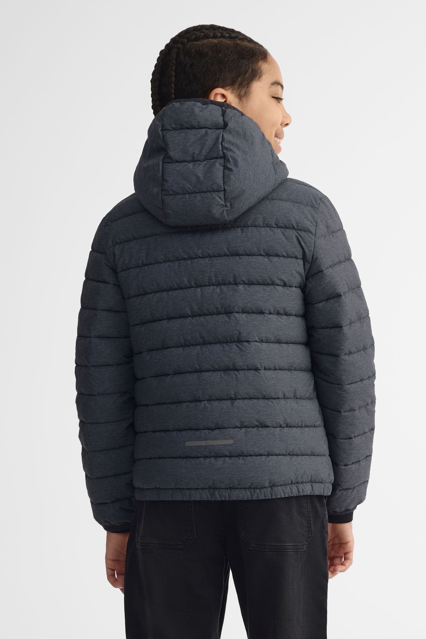 Manteau matelassé résistant à l'eau - Ado garçon && CHARBON