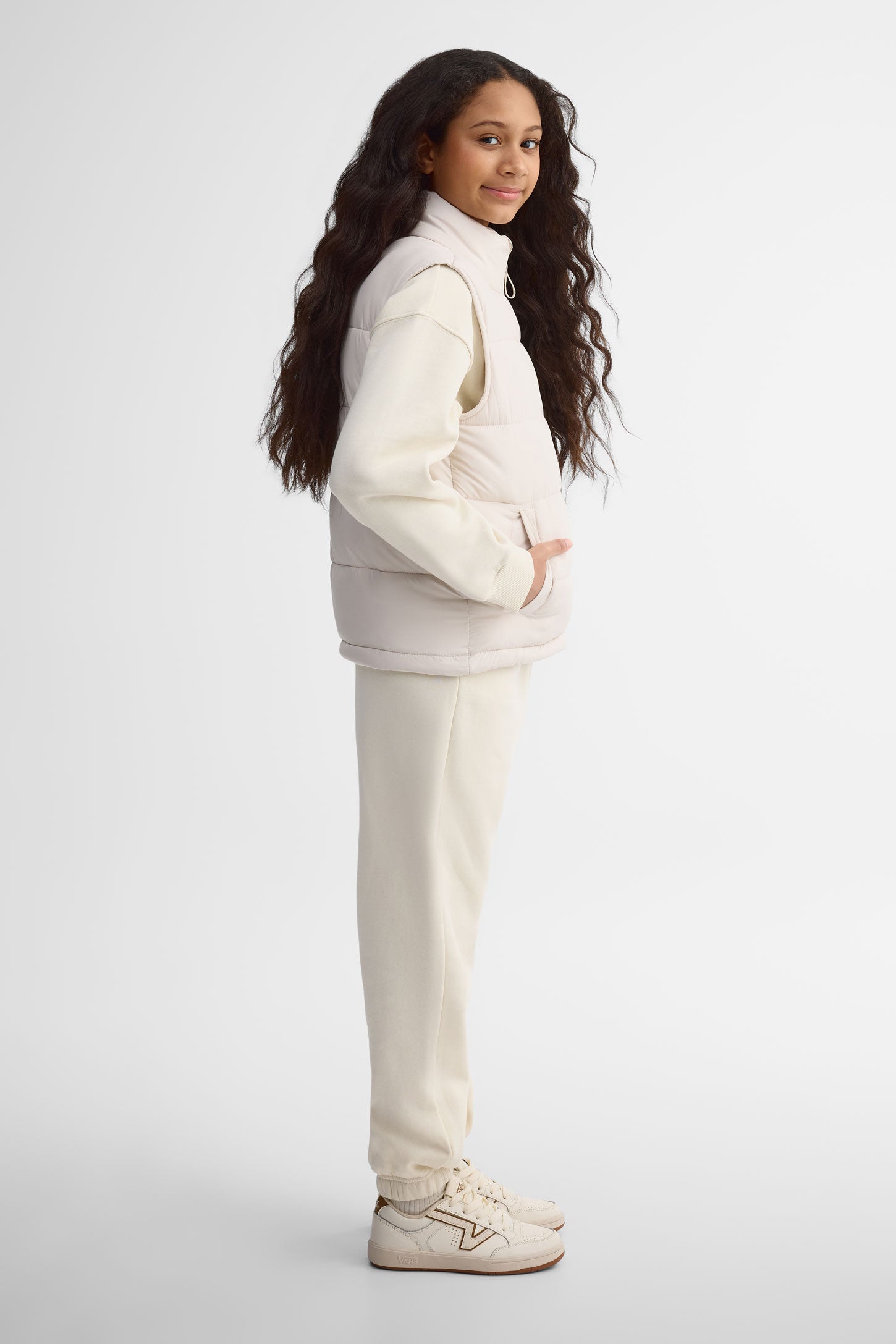Veste matelassée sans manches - Ado fille && BEIGE