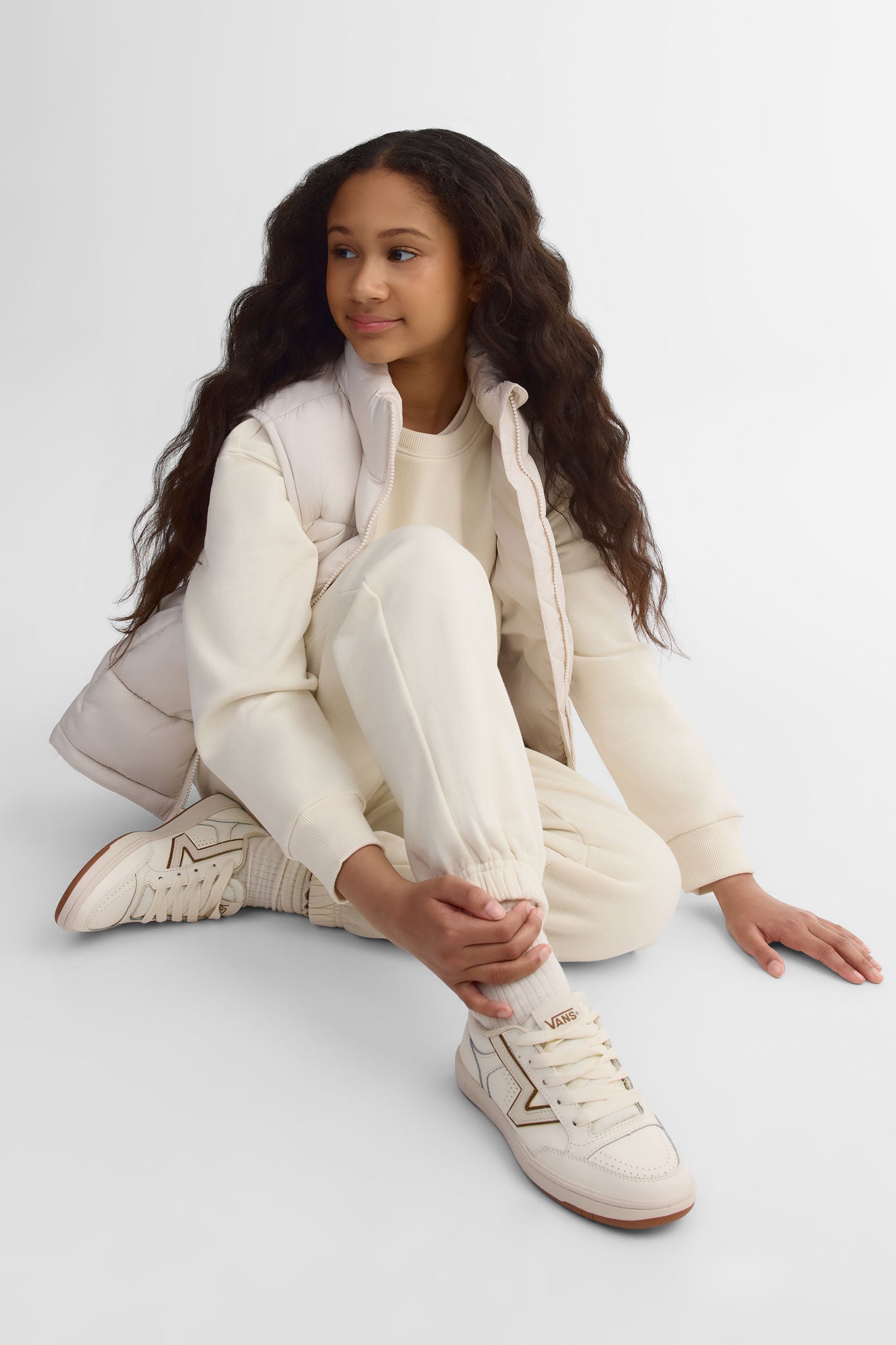 Veste matelassée sans manches - Ado fille && BEIGE