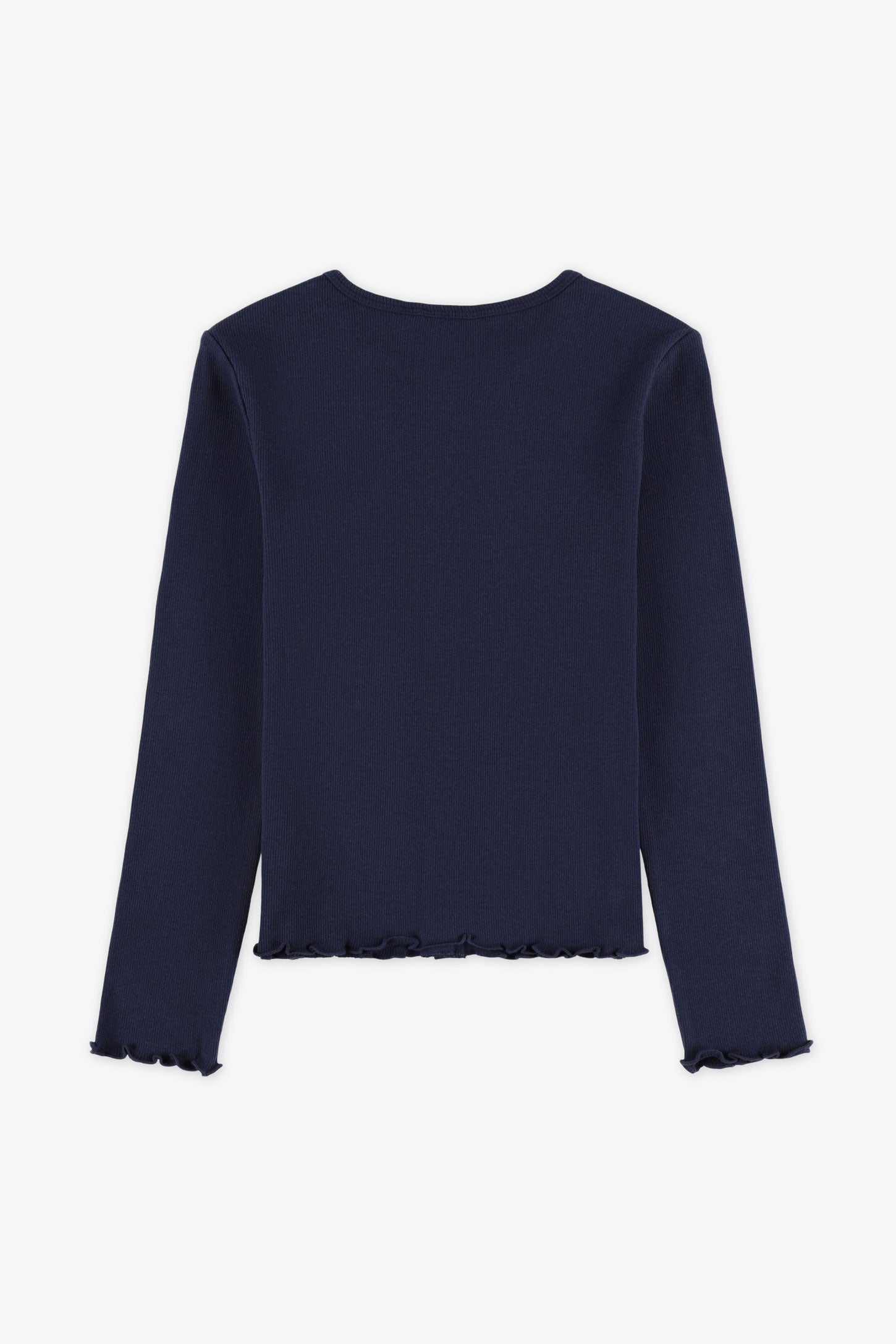 Cardigan côtelé coton - Enfant fille && MARIN
