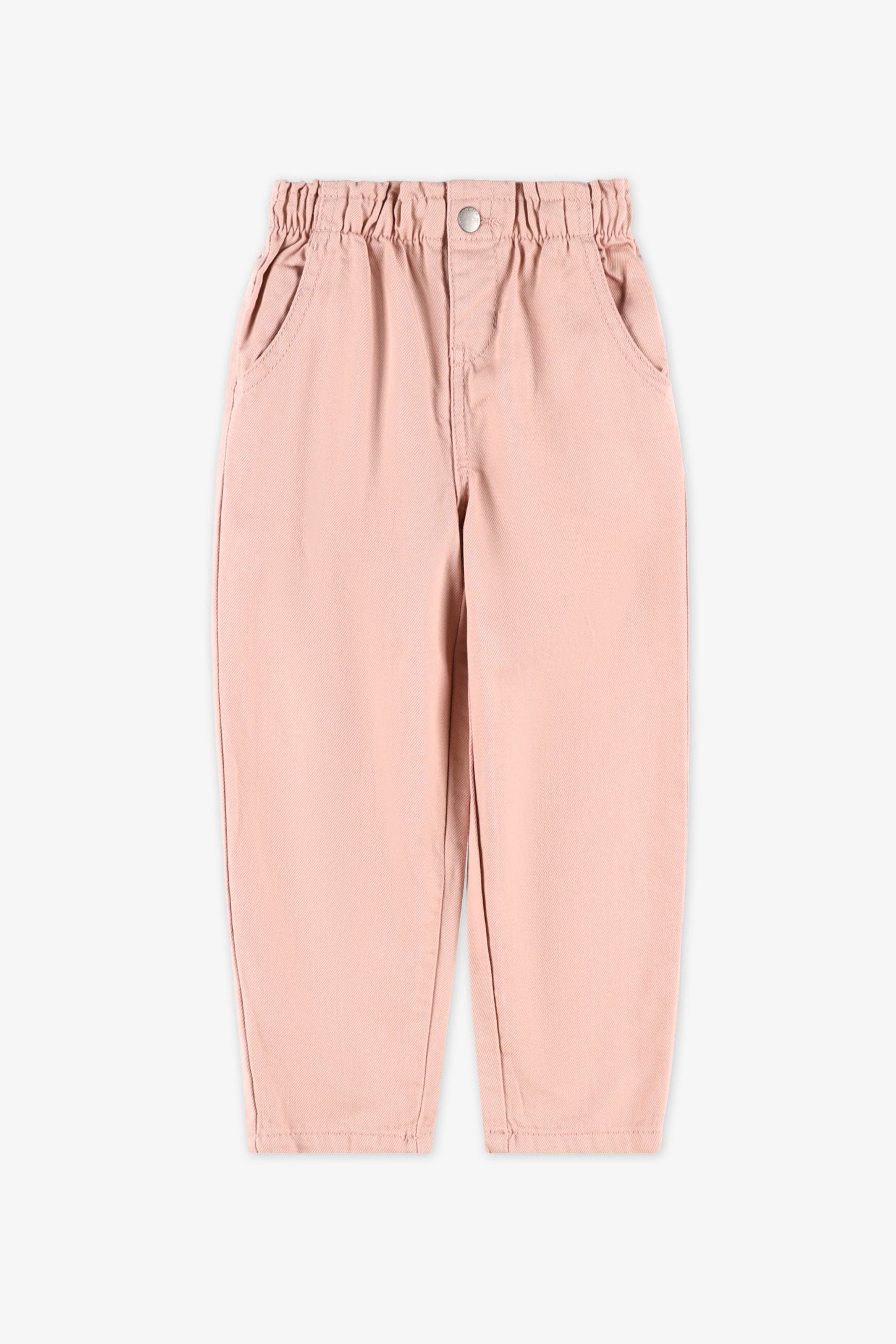 Jeans ''paperbag'' - Enfant fille && ROSE PALE