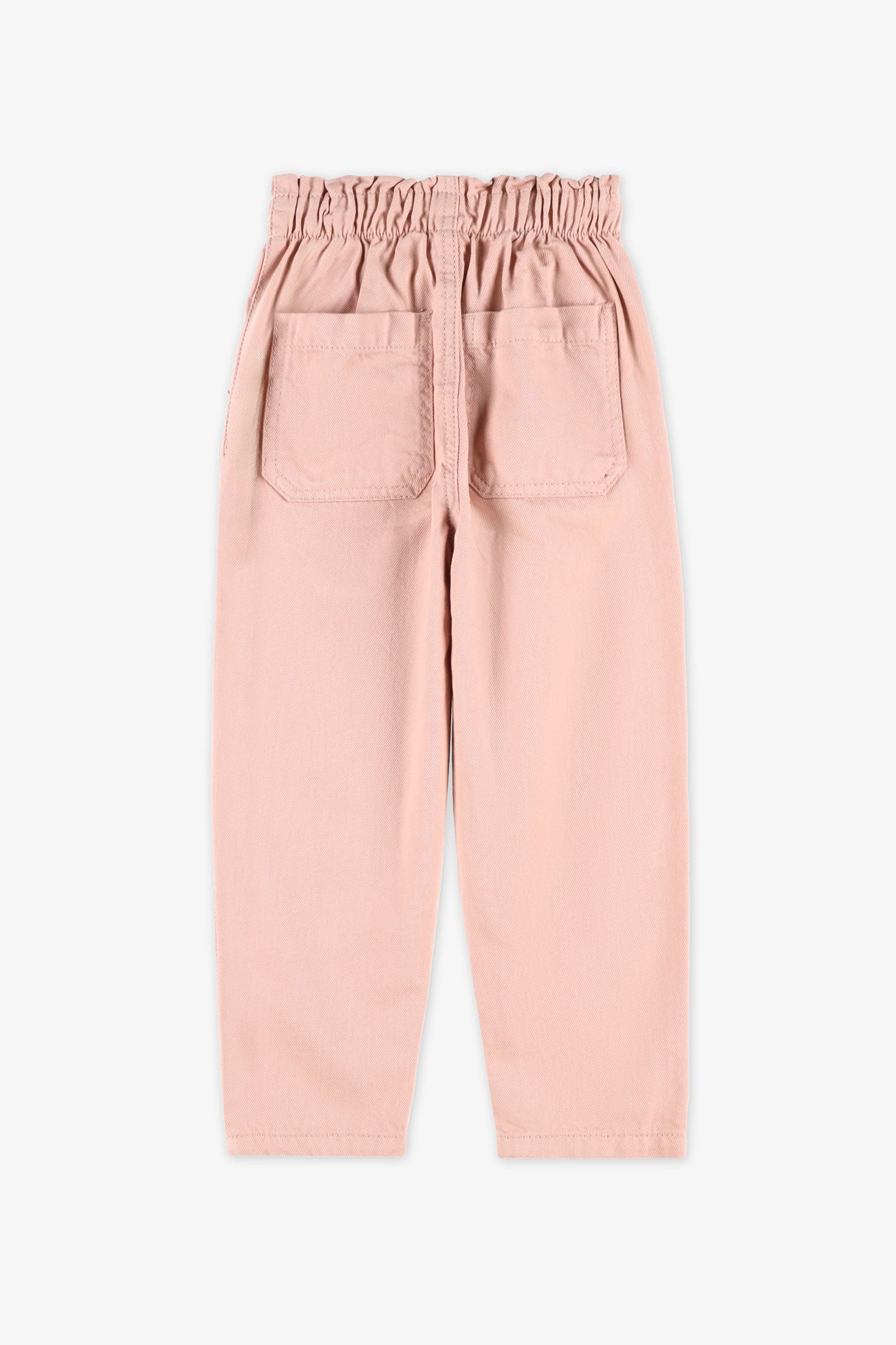 Jeans ''paperbag'' - Enfant fille && ROSE PALE