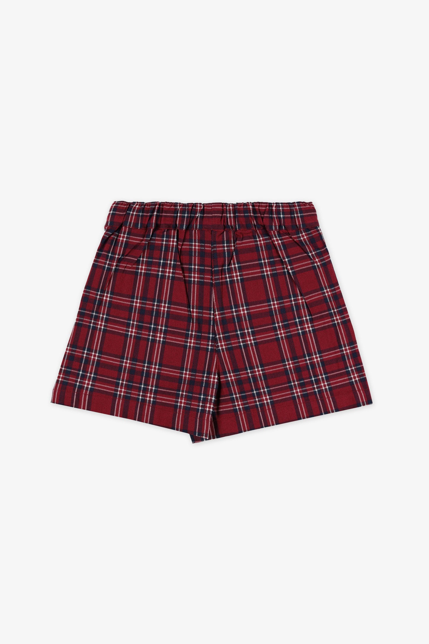 Jupe-short à carreaux - Enfant fille && ROUGE/MULTI