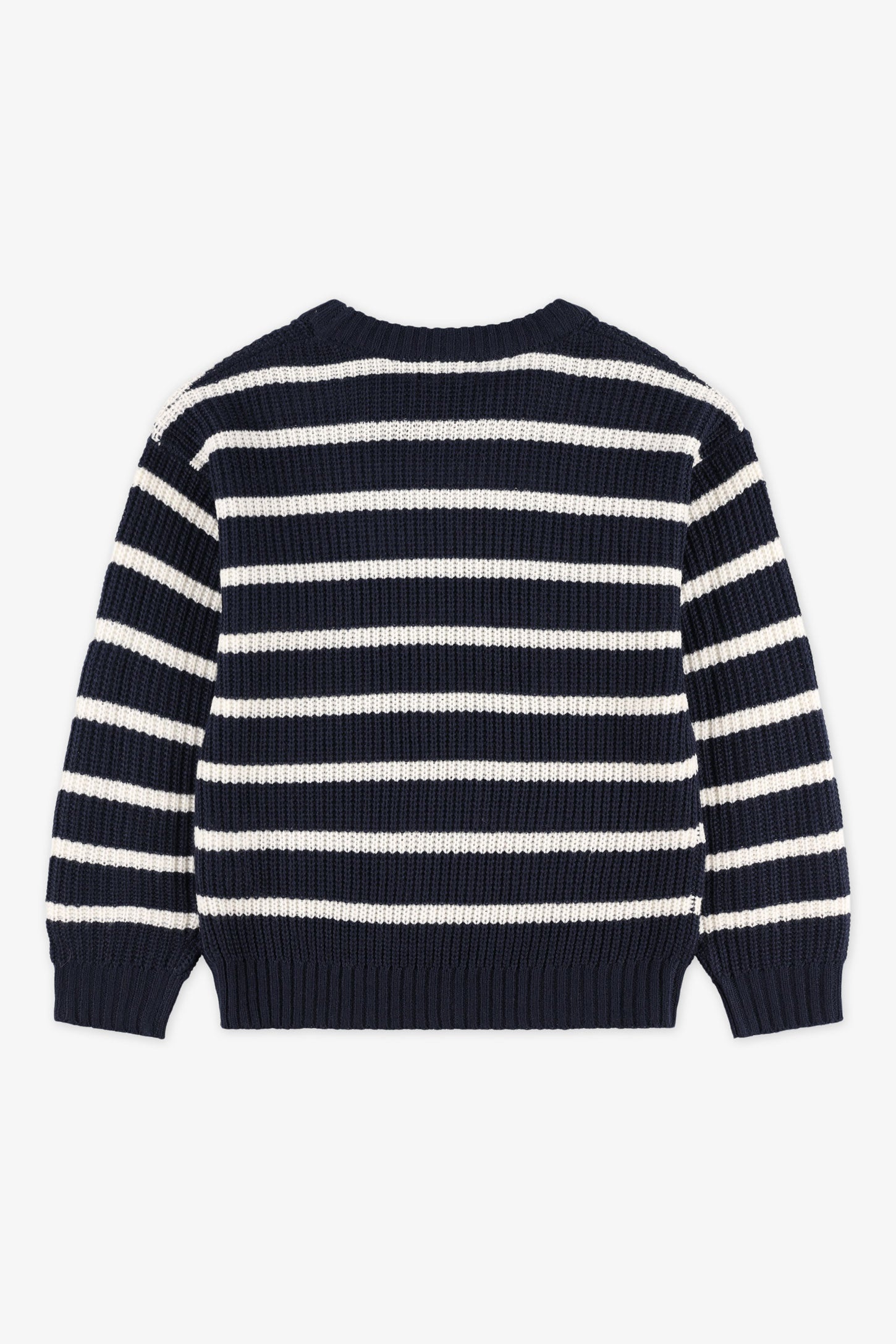 Chandail tricot à rayures – Enfant fille && MARIN/MULTI