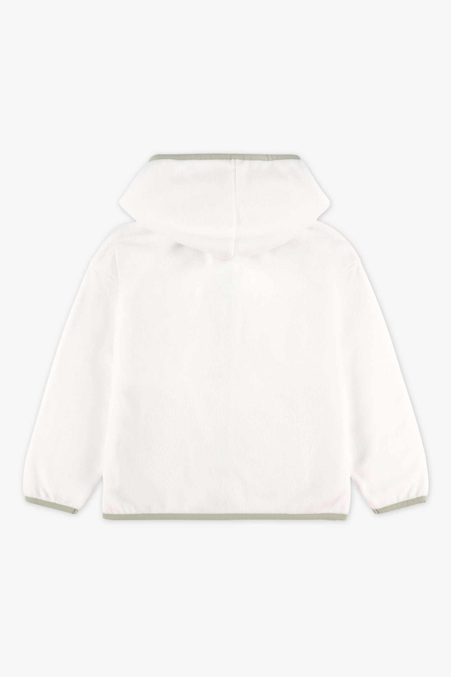 Veste polaire à capuchon - Enfant fille && BLANC CASSÉ