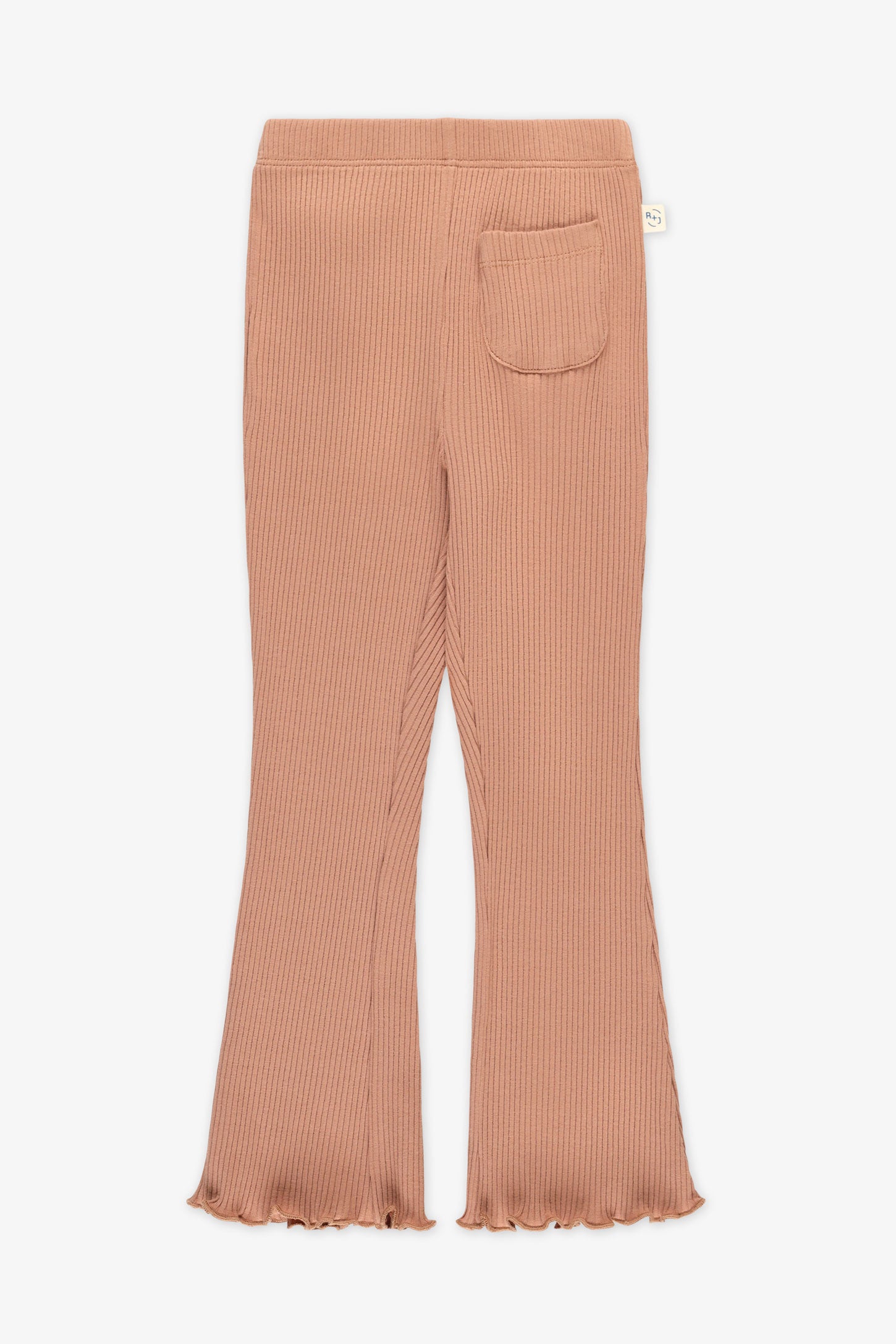 Legging jambe évasée côtelée - Enfant fille && BRUN