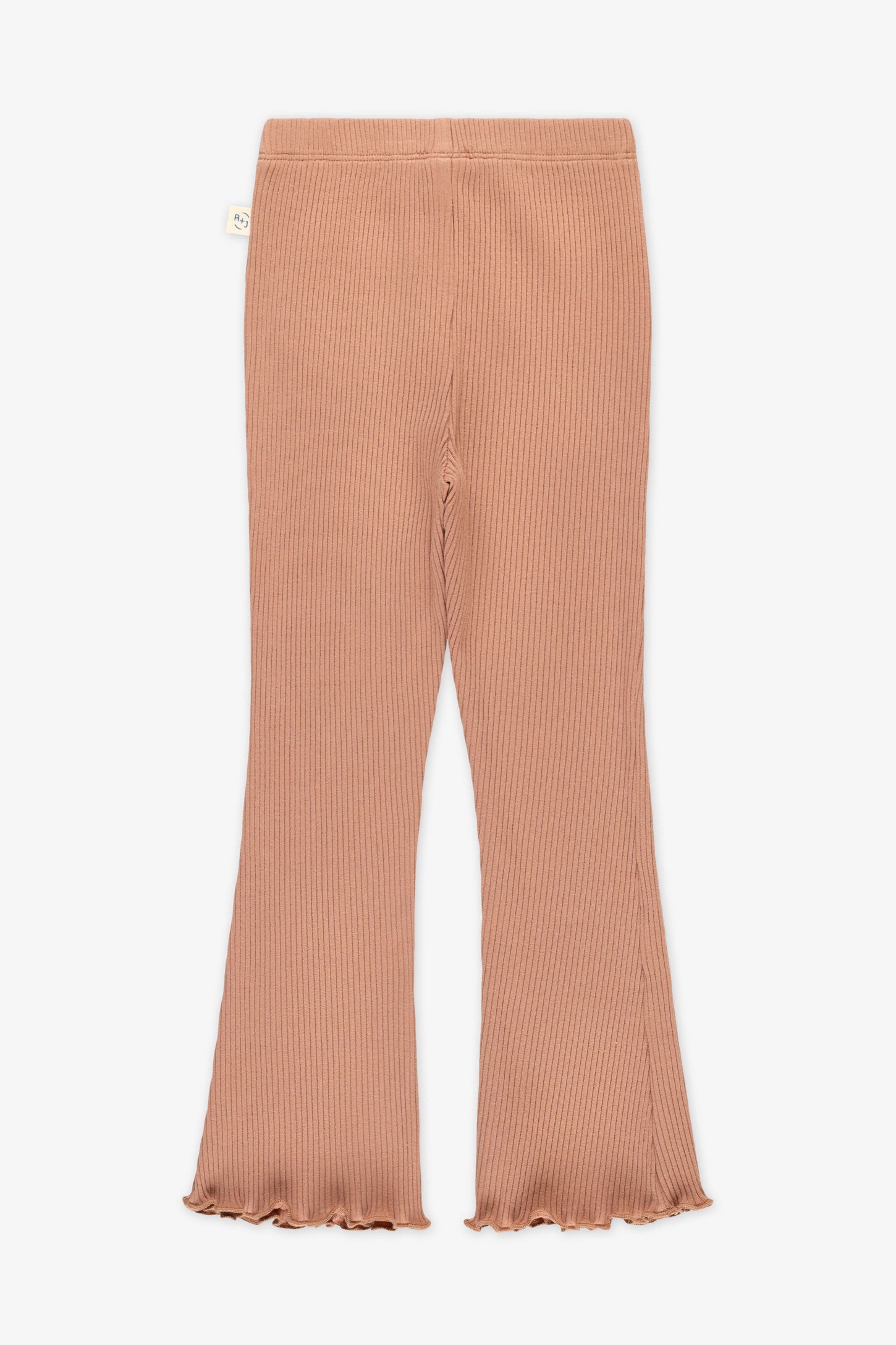 Legging jambe évasée côtelée - Enfant fille && BRUN