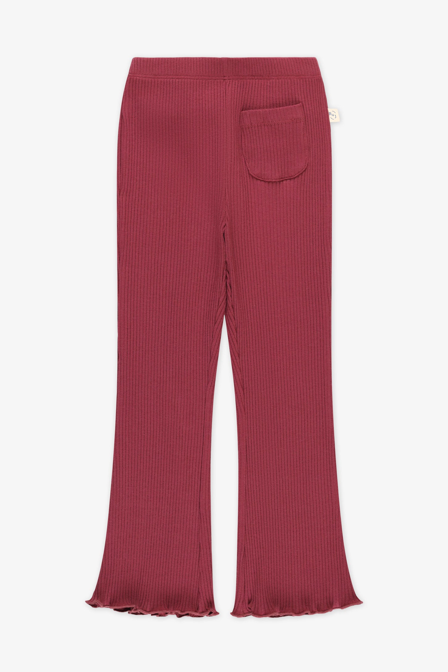 Legging jambe évasée côtelée - Enfant fille && MARRON