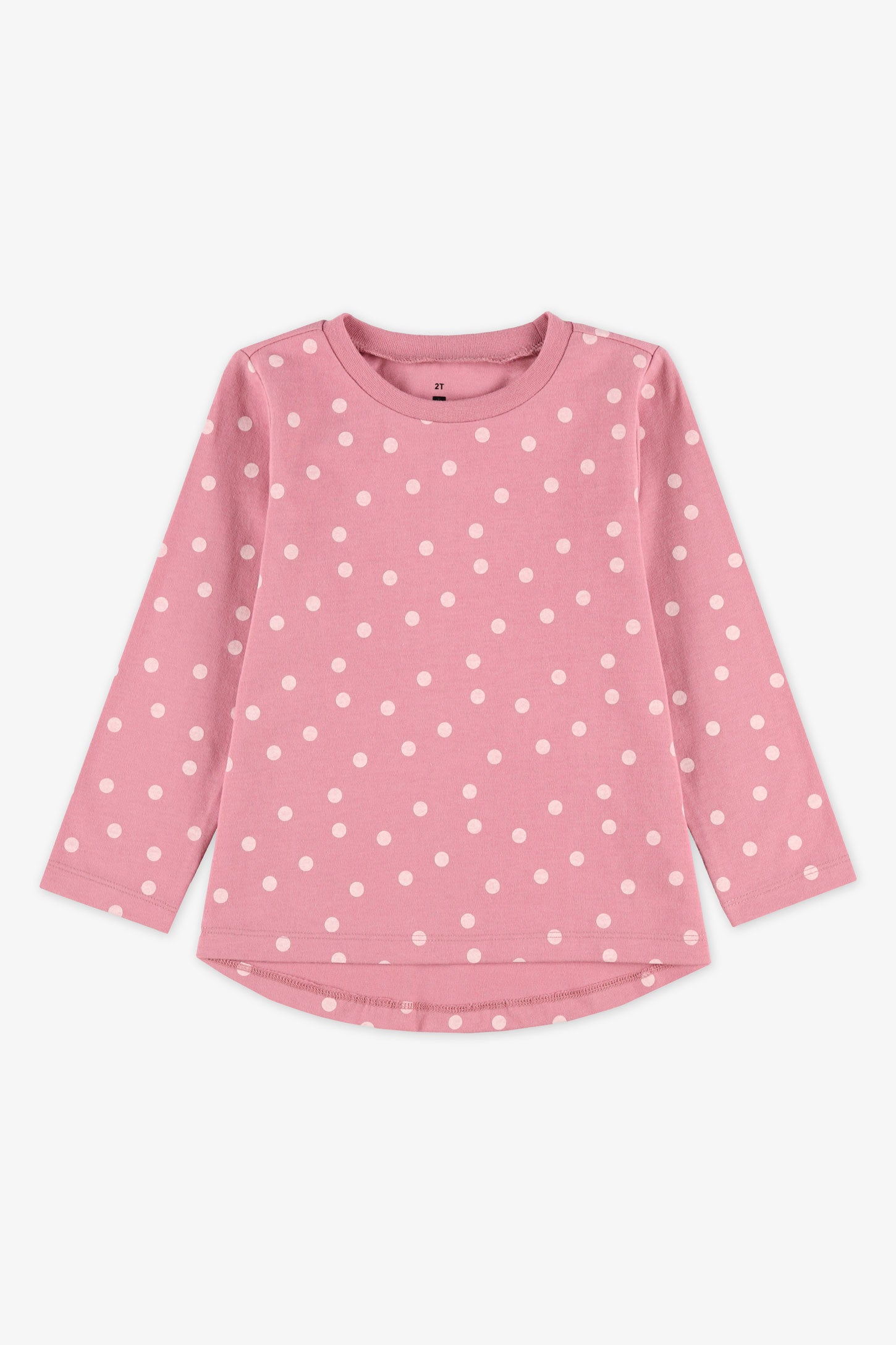 Chandail léger manches longues imprimé - Bébé fille 2/15$ && ROSE MULTI
