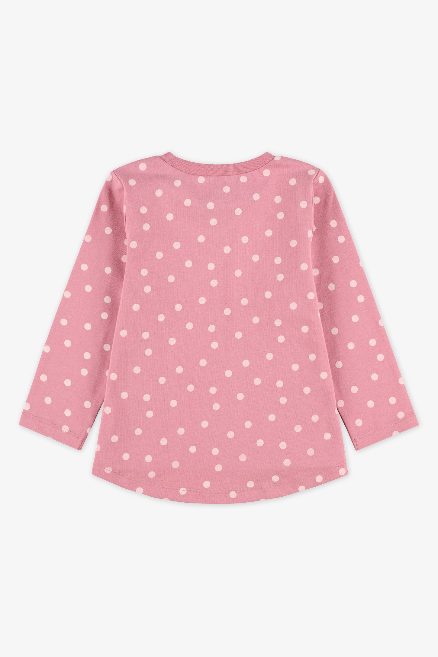 Chandail léger manches longues imprimé - Bébé fille 2/15$ && ROSE MULTI