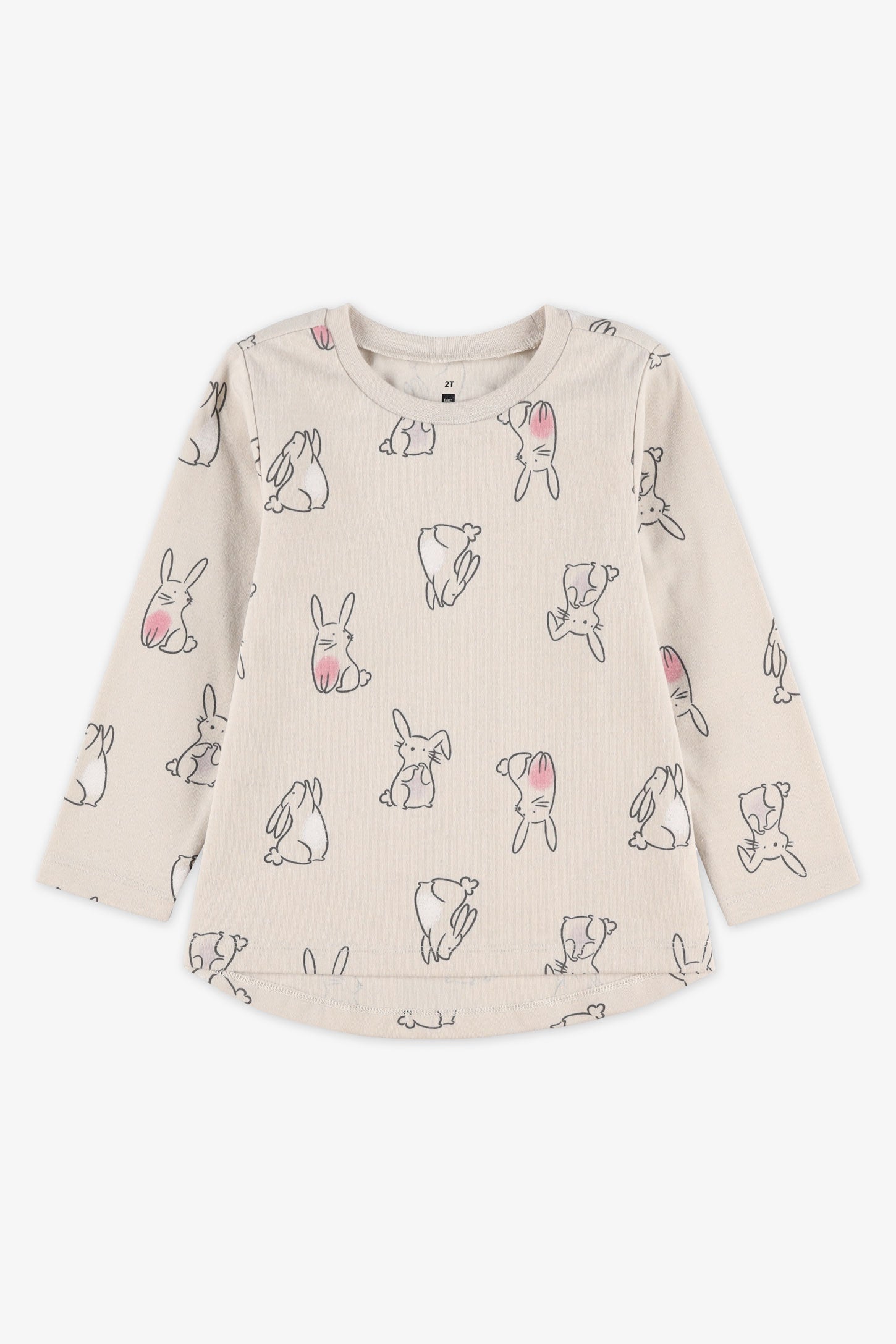 Chandail léger manches longues imprimé - Bébé fille 2/15$ && BEIGE/MULTI