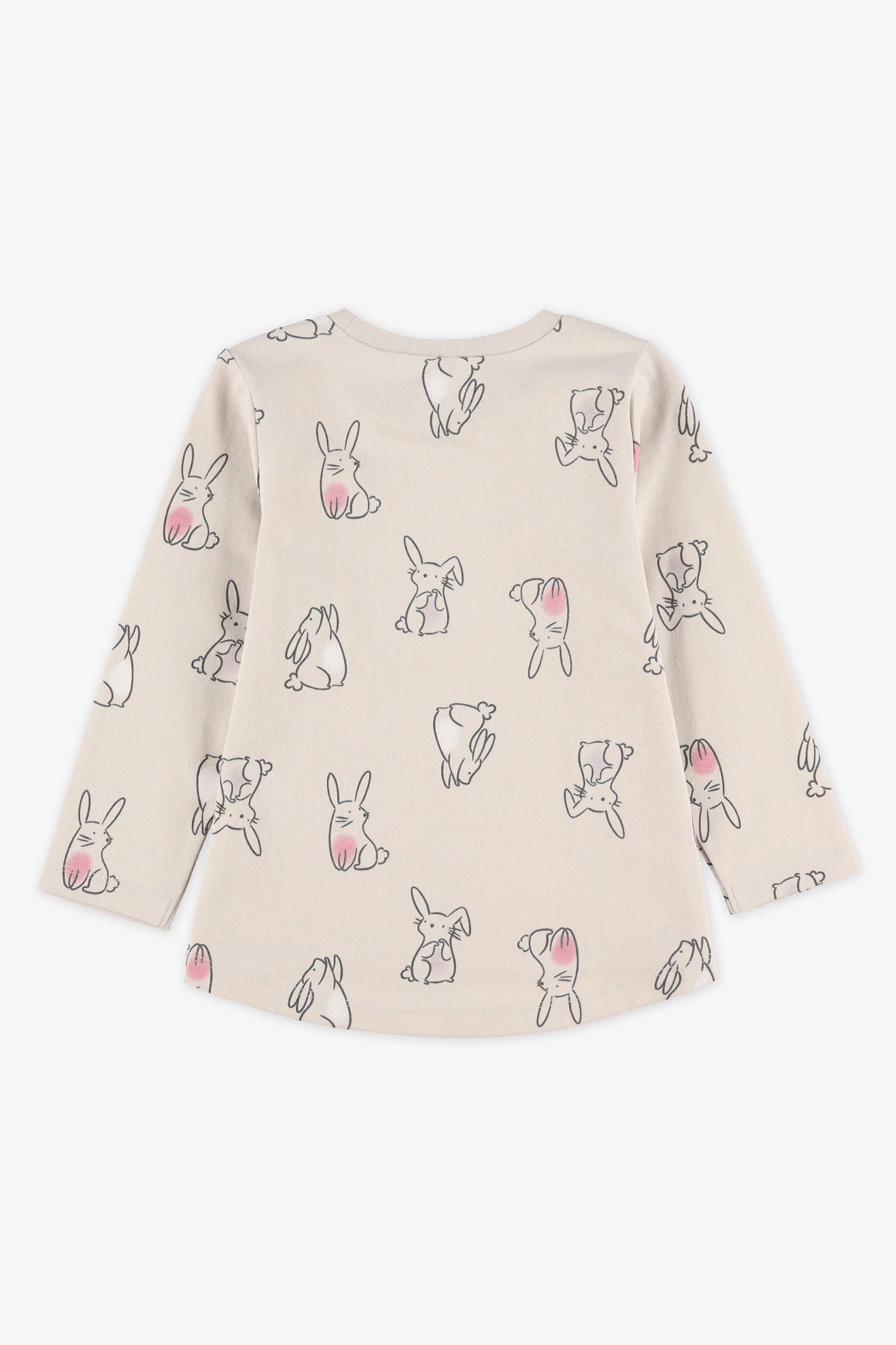 Chandail léger manches longues imprimé - Bébé fille 2/15$ && BEIGE/MULTI