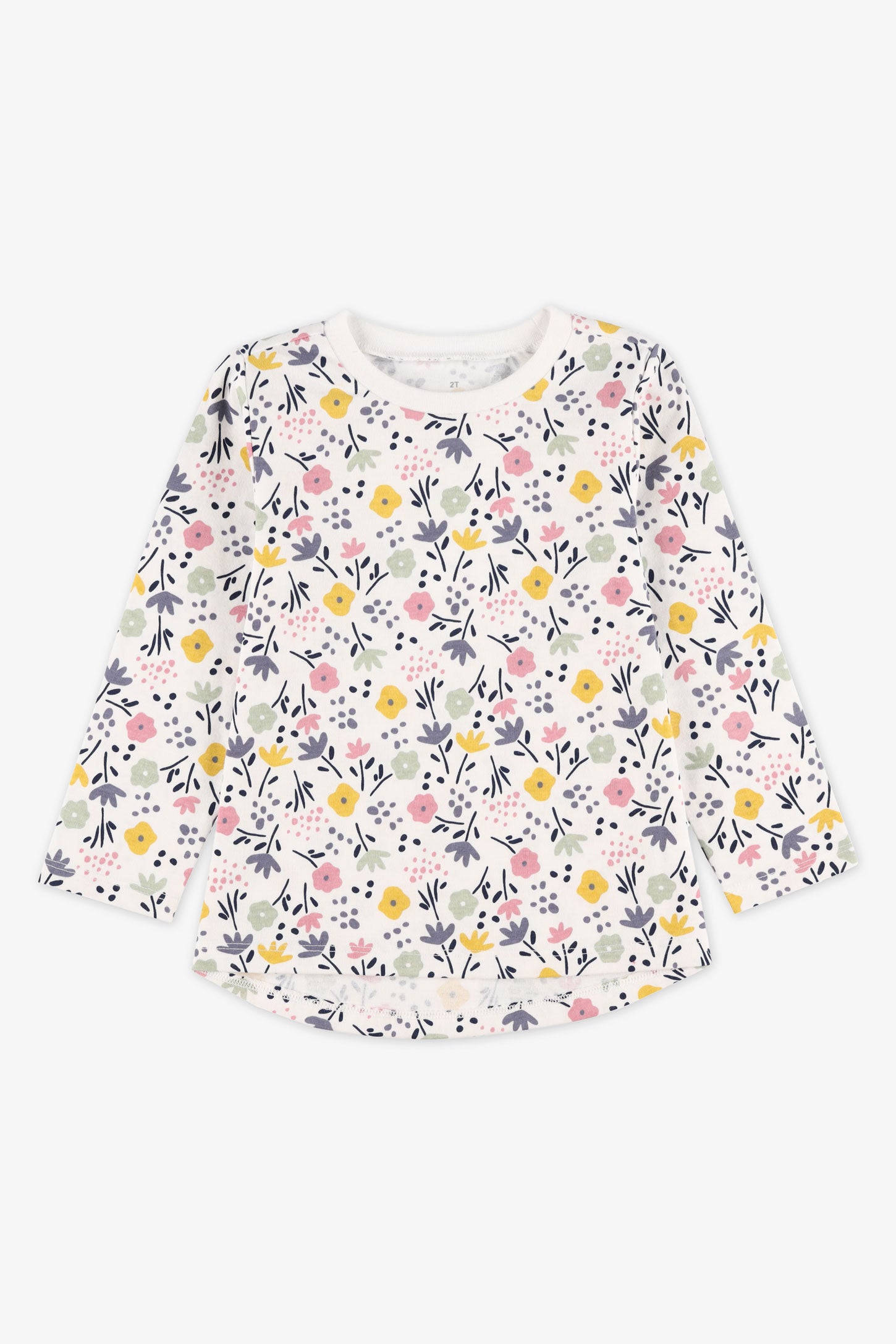 Chandail léger manches longues imprimé - Bébé fille 2/15$ && BLANC CASSÉ/MULTI