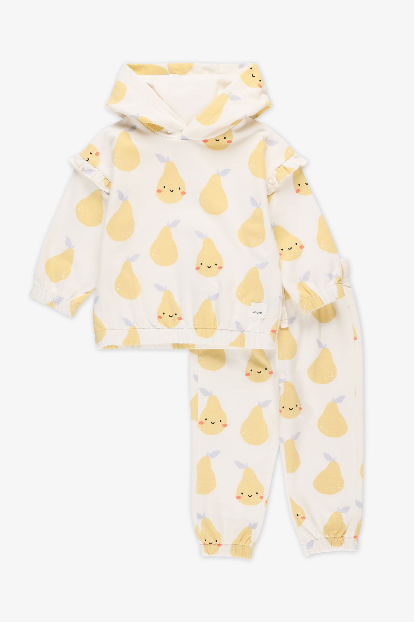 Ensemble gilet et pantalon ouaté - Bébé fille && BLANC CASSÉ/MULTI