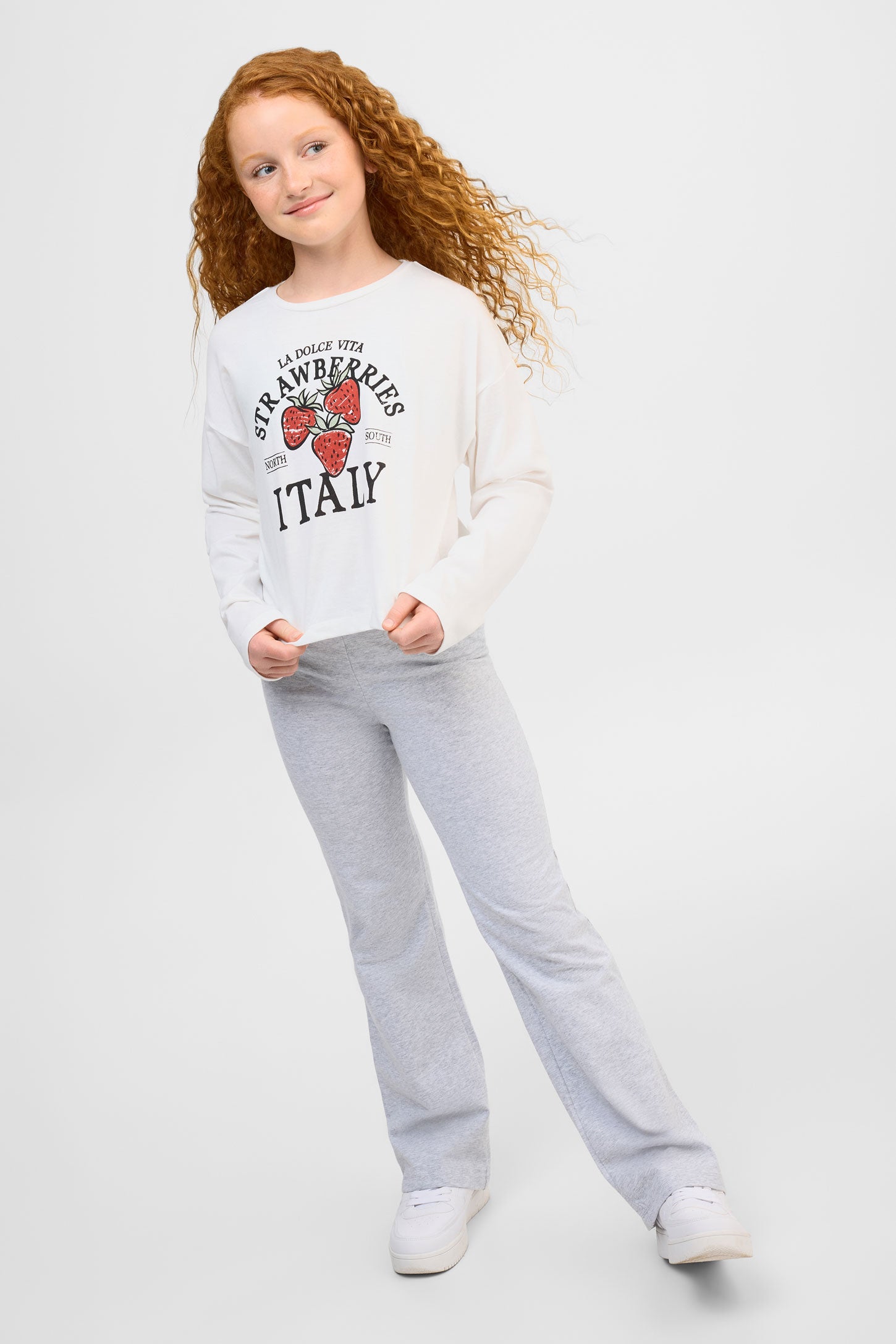 Legging jambe évasée uni 2/25$- Ado fille && GRIS MIXTE