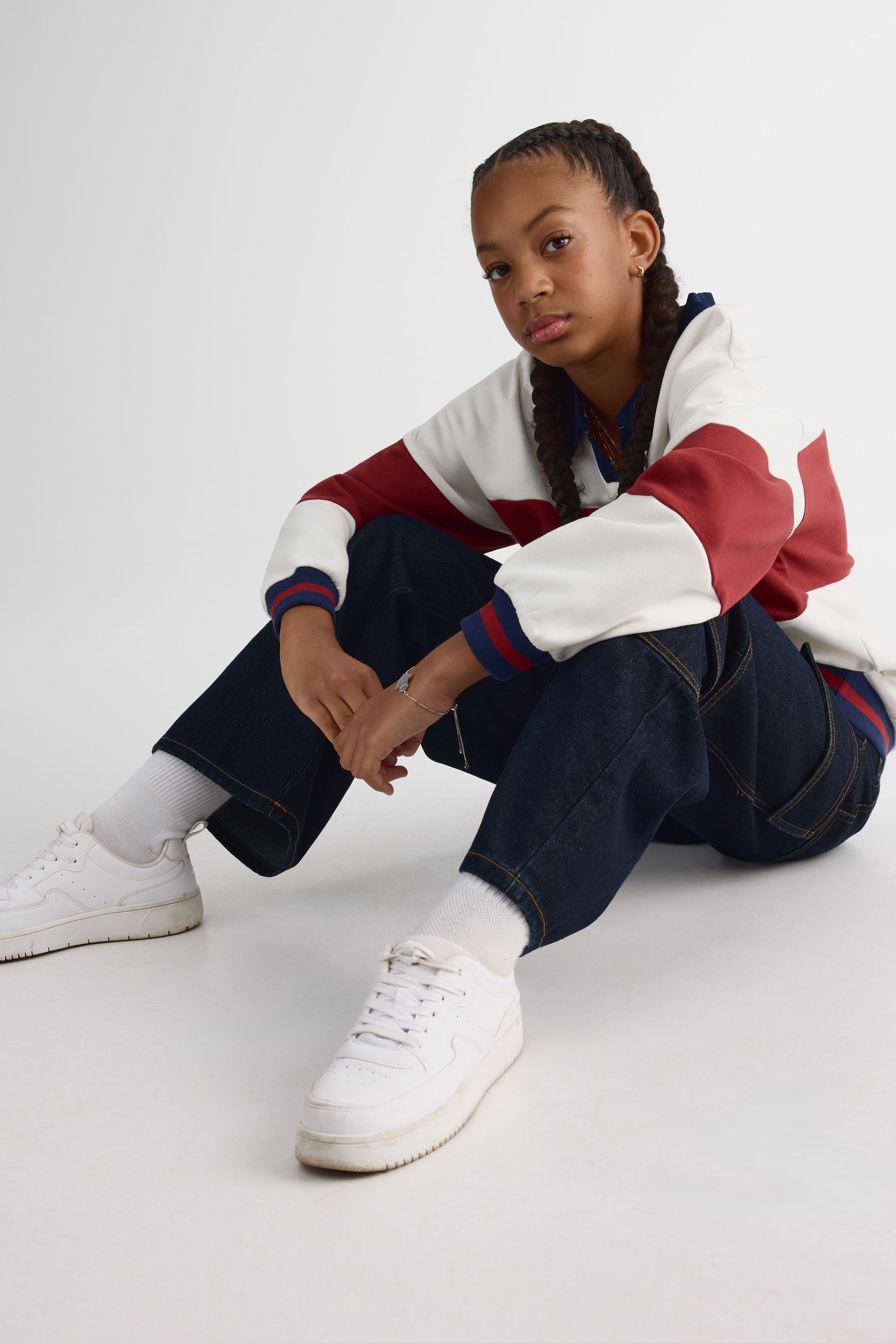 Jeans cargo - Ado fille && DENIM FONCE