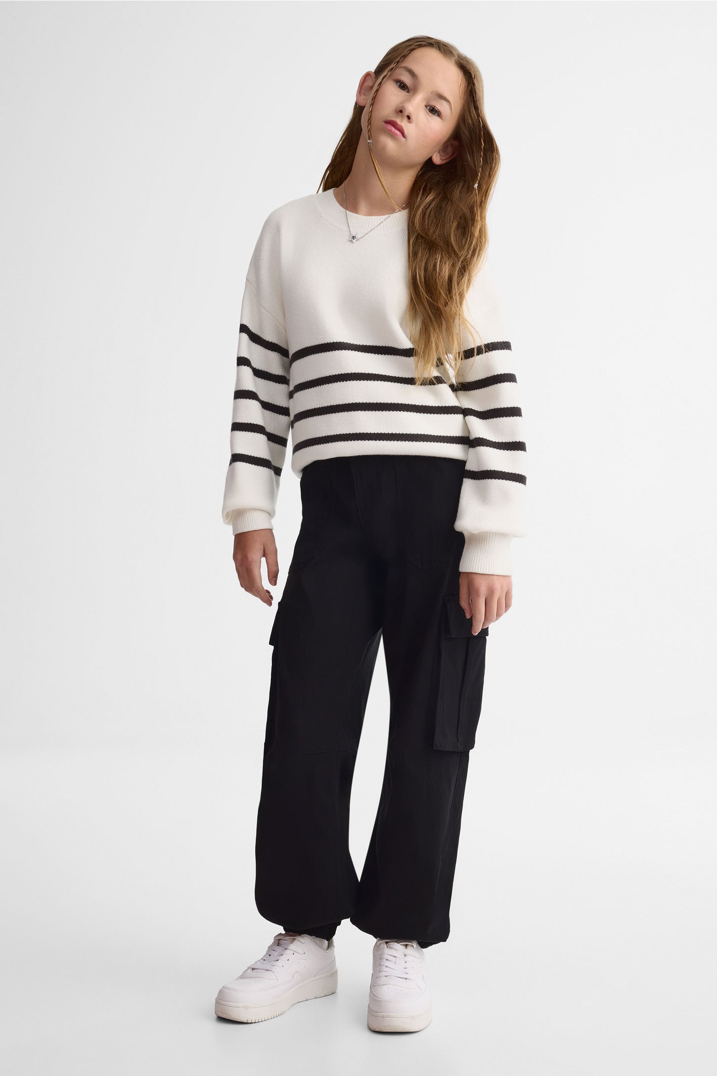 Chandail léger - Ado fille && BLANC CASSÉ/MULTI