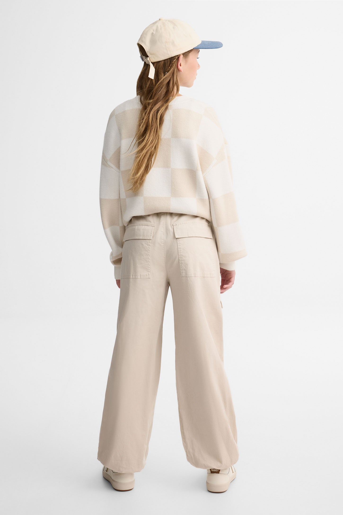 Pantalon ample coupe parachute - Ado fille && BEIGE