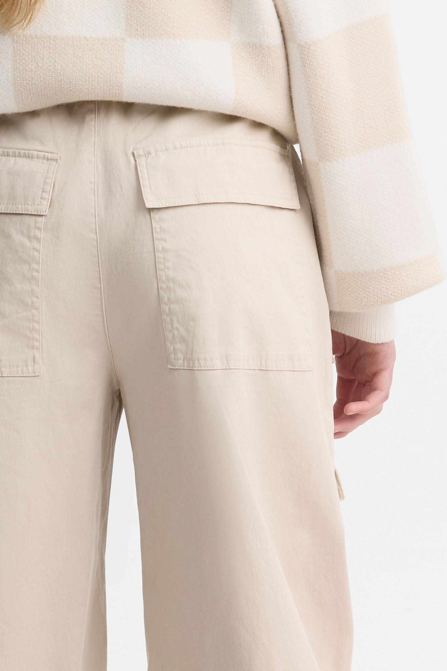 Pantalon ample coupe parachute - Ado fille && BEIGE