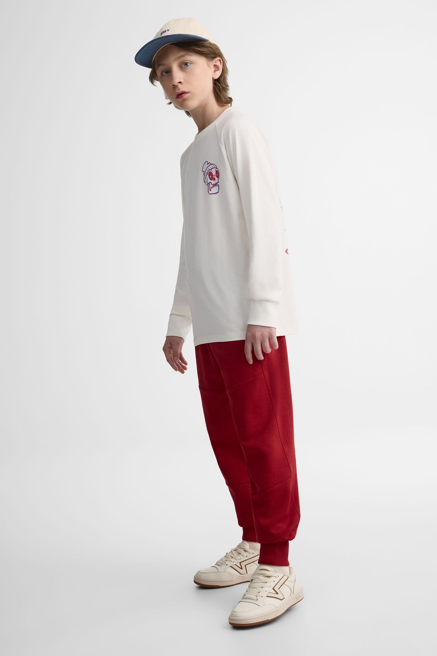 Pantalon jogger ouaté - Ado garçon && ROUGE