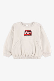 Chandail ouaté col rond - Bébé garçon && GRIS